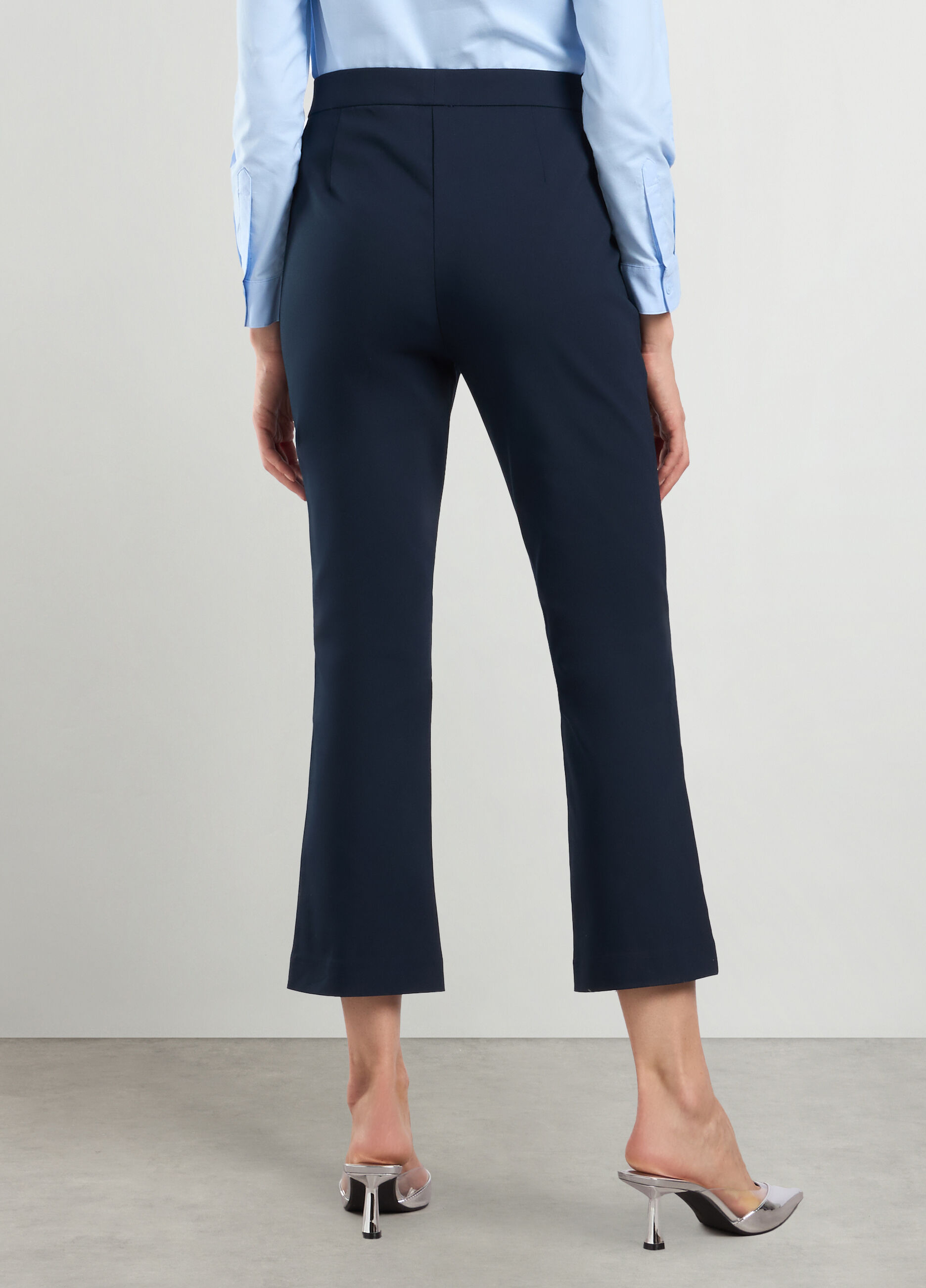Pantaloni in misto cotone stretch donna_1