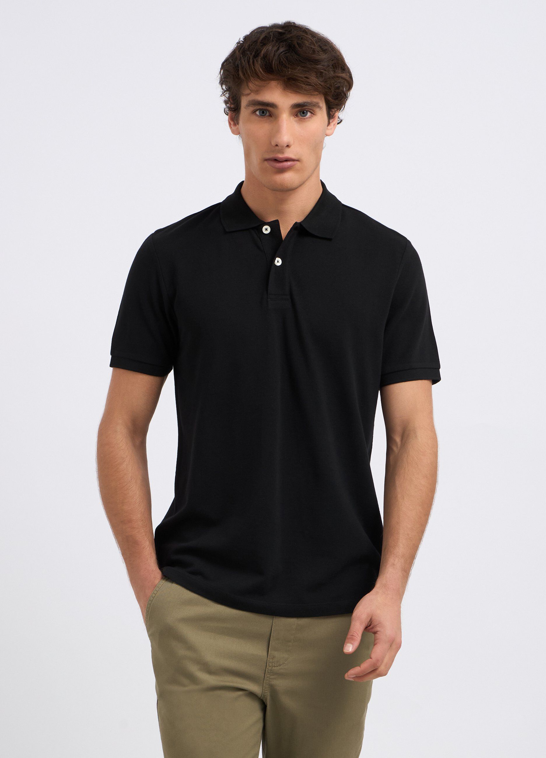 Polo in puro cotone a maniche corte uomo_0