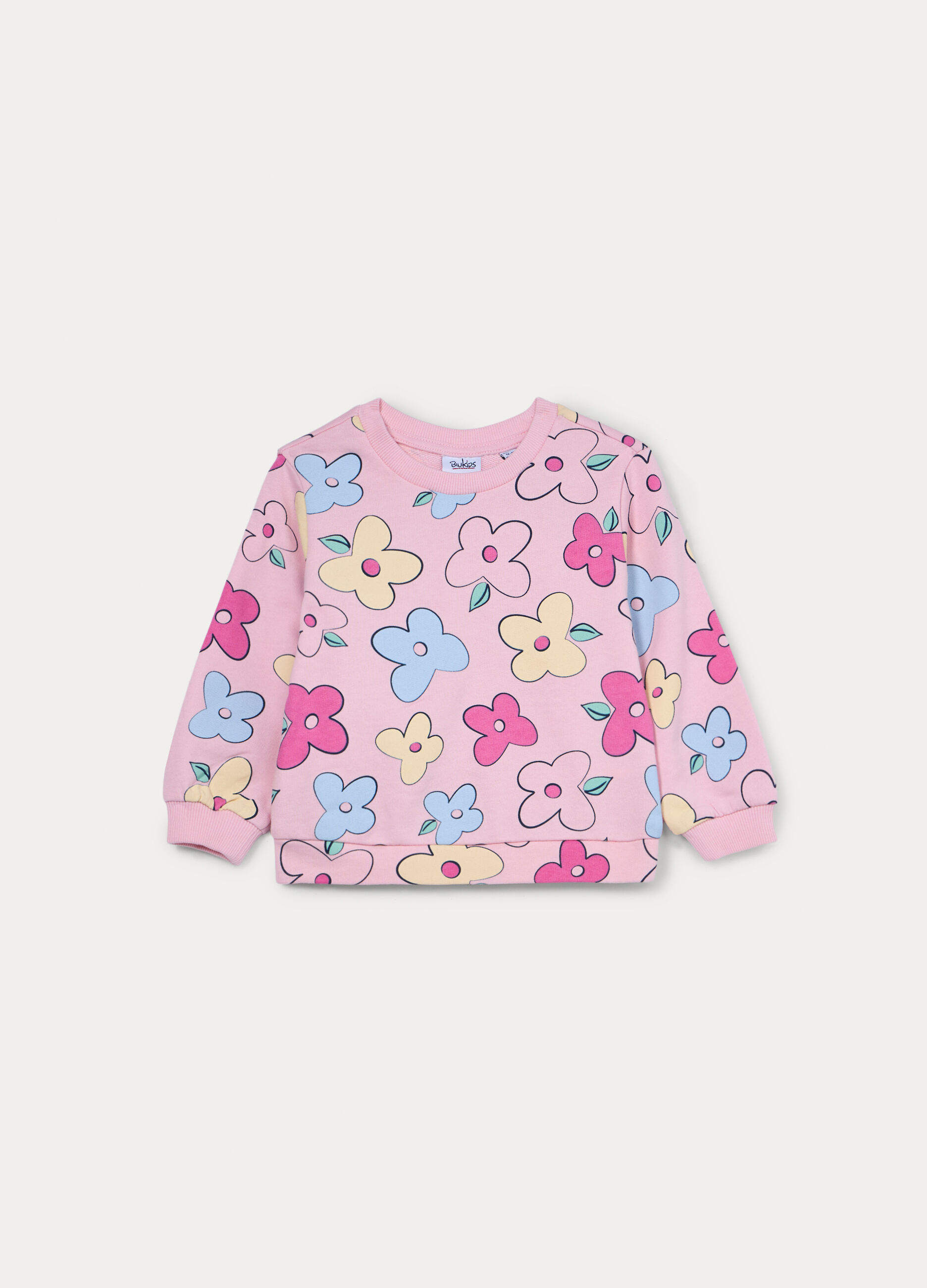 Felpa in french terry di puro cotone bimba_0