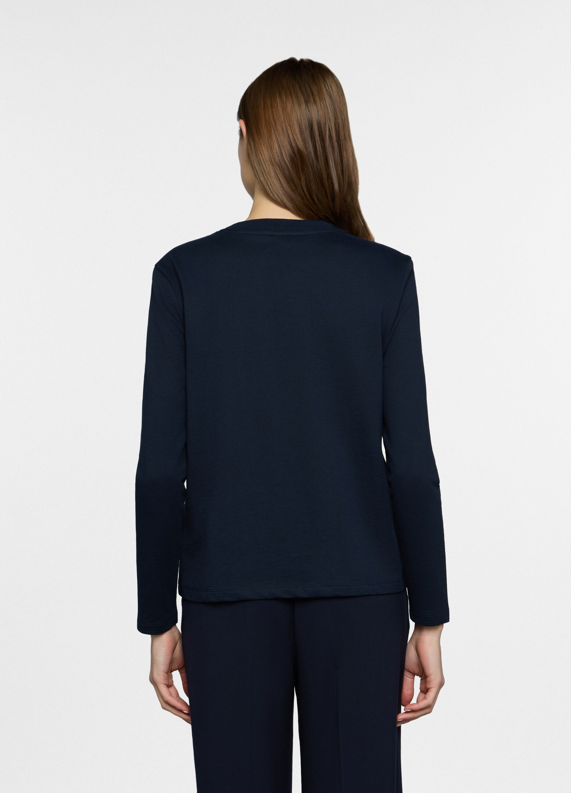 Felpa girocollo in french terry donna_1