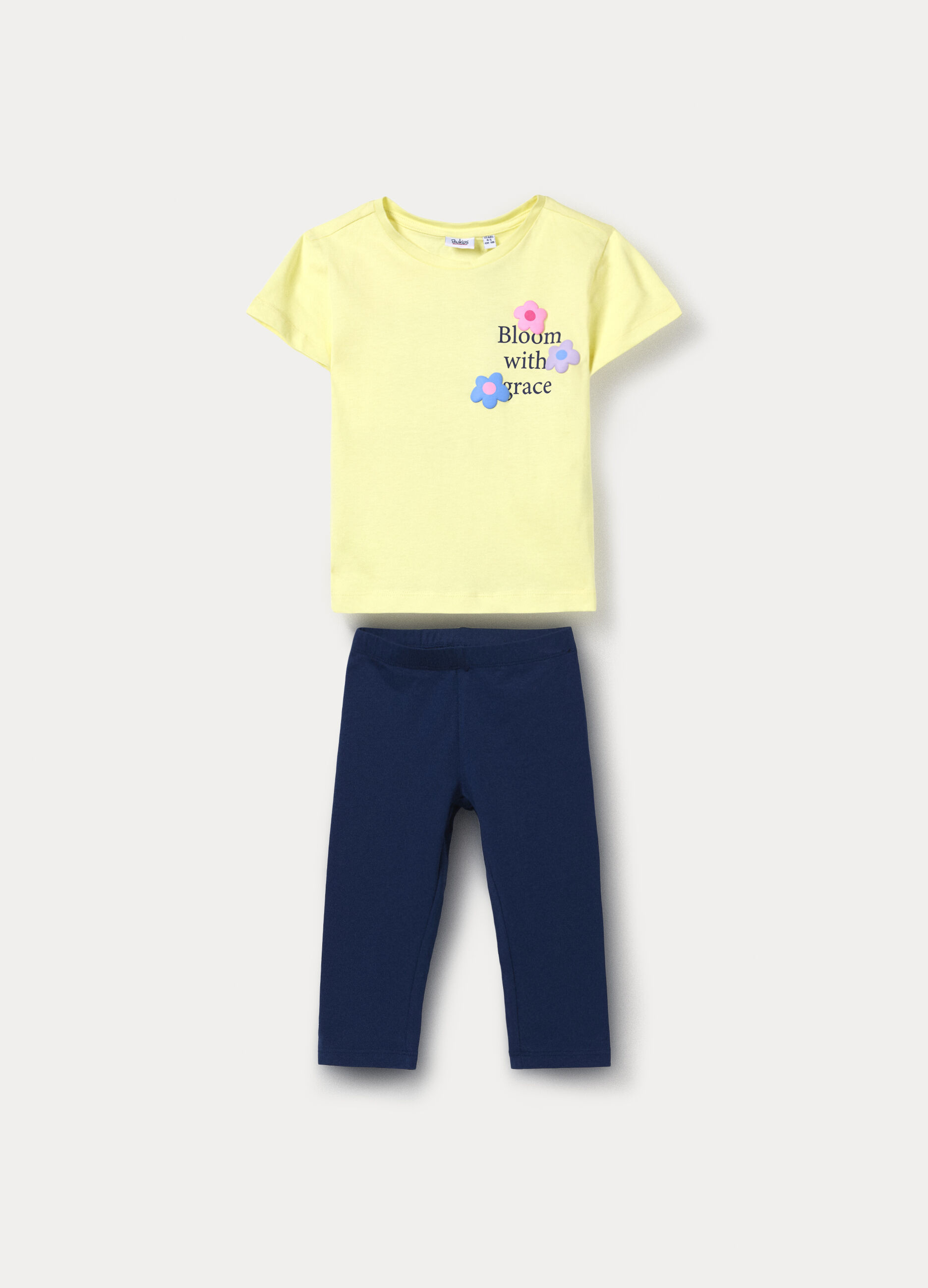 Jogging set in jersey di puro cotone bambina_0