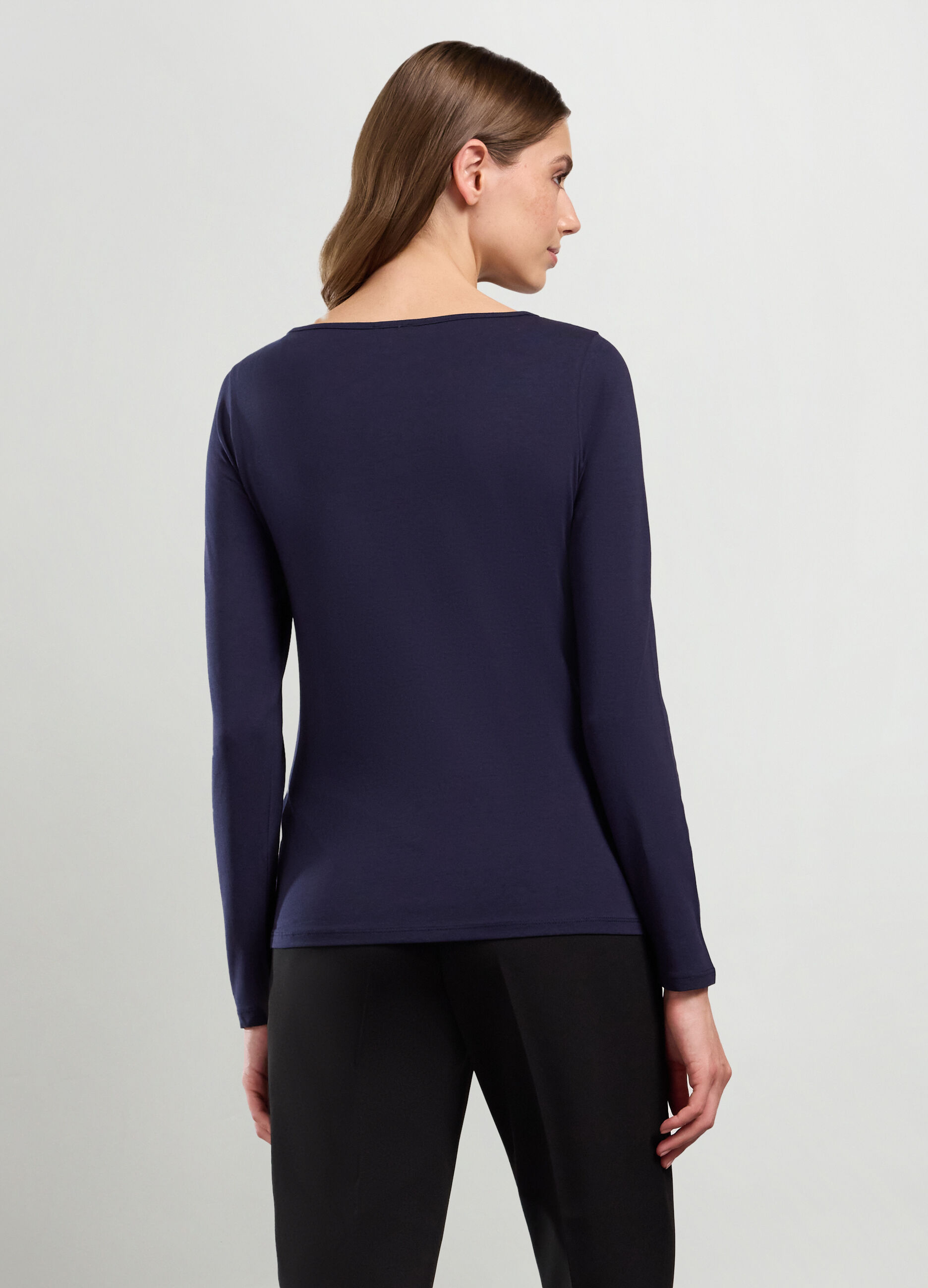 T-shirt in cotone stretch donna_1