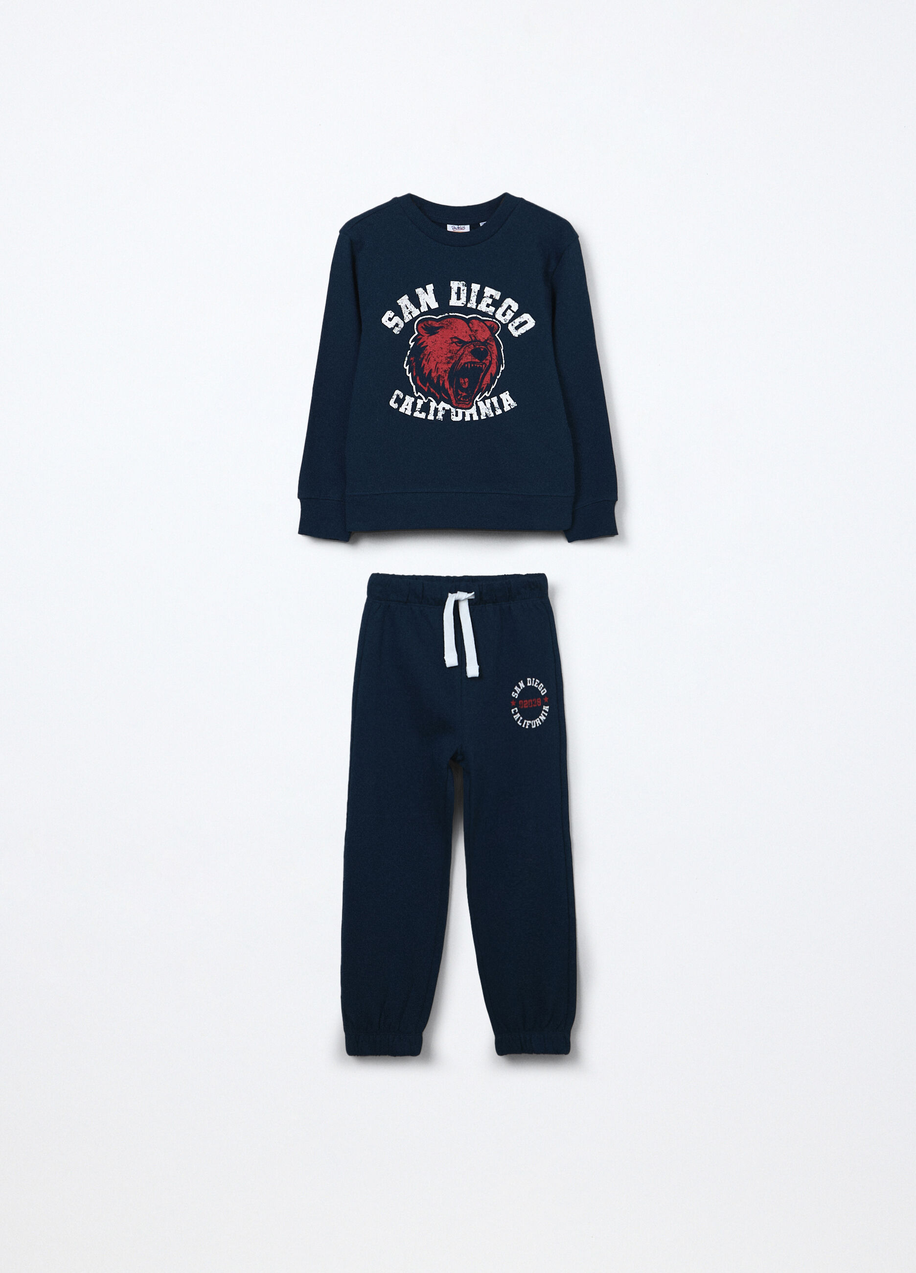 Jogging set in puro cotone fleece bambino_0