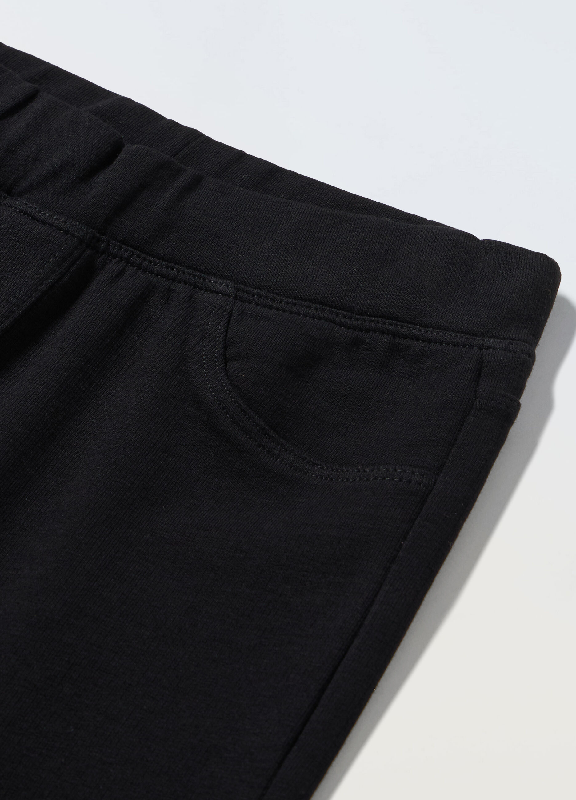 Treggings flare fit in french terry stretch bambina_1