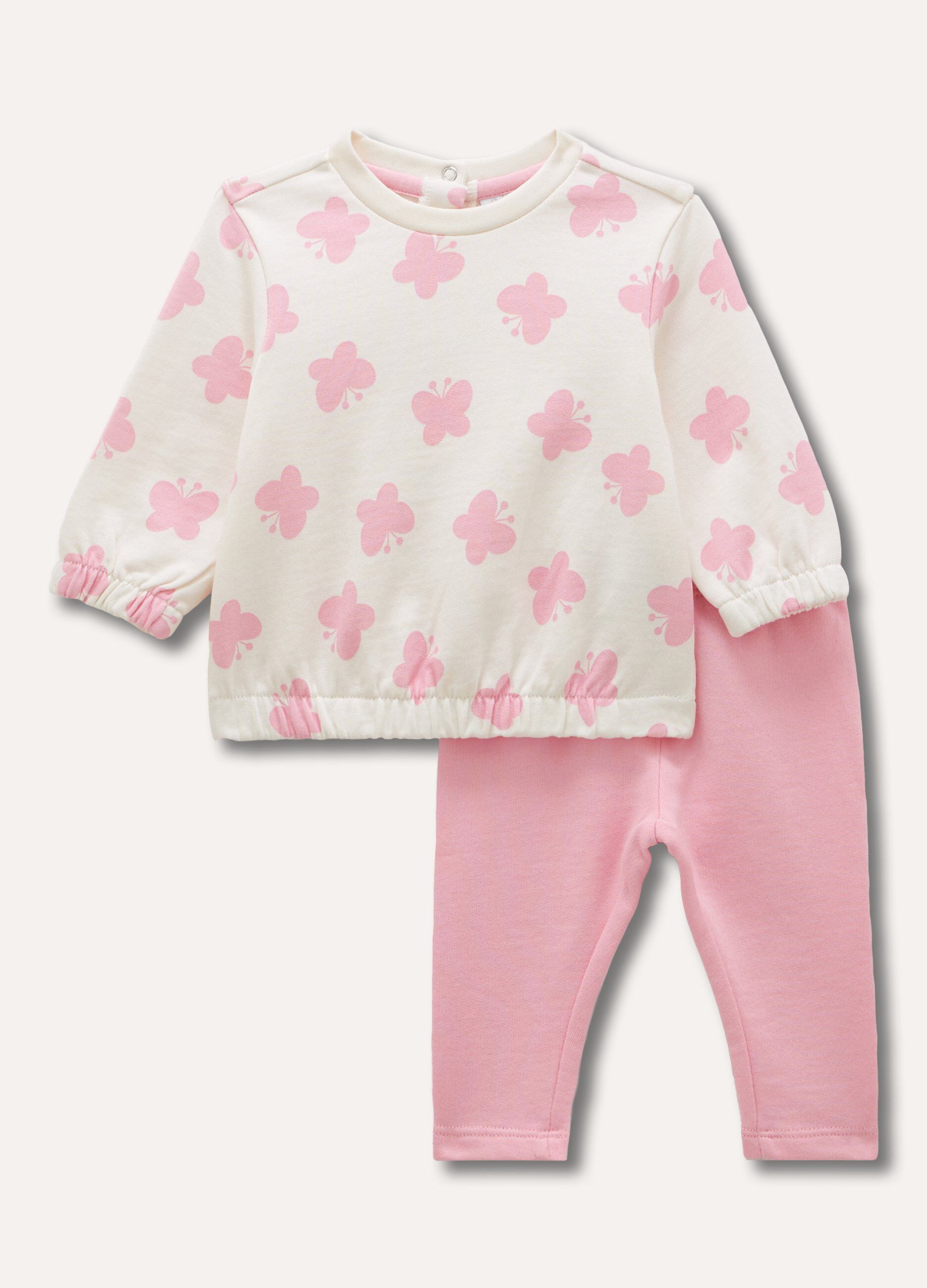 Jogging set in puro cotone neonata_0