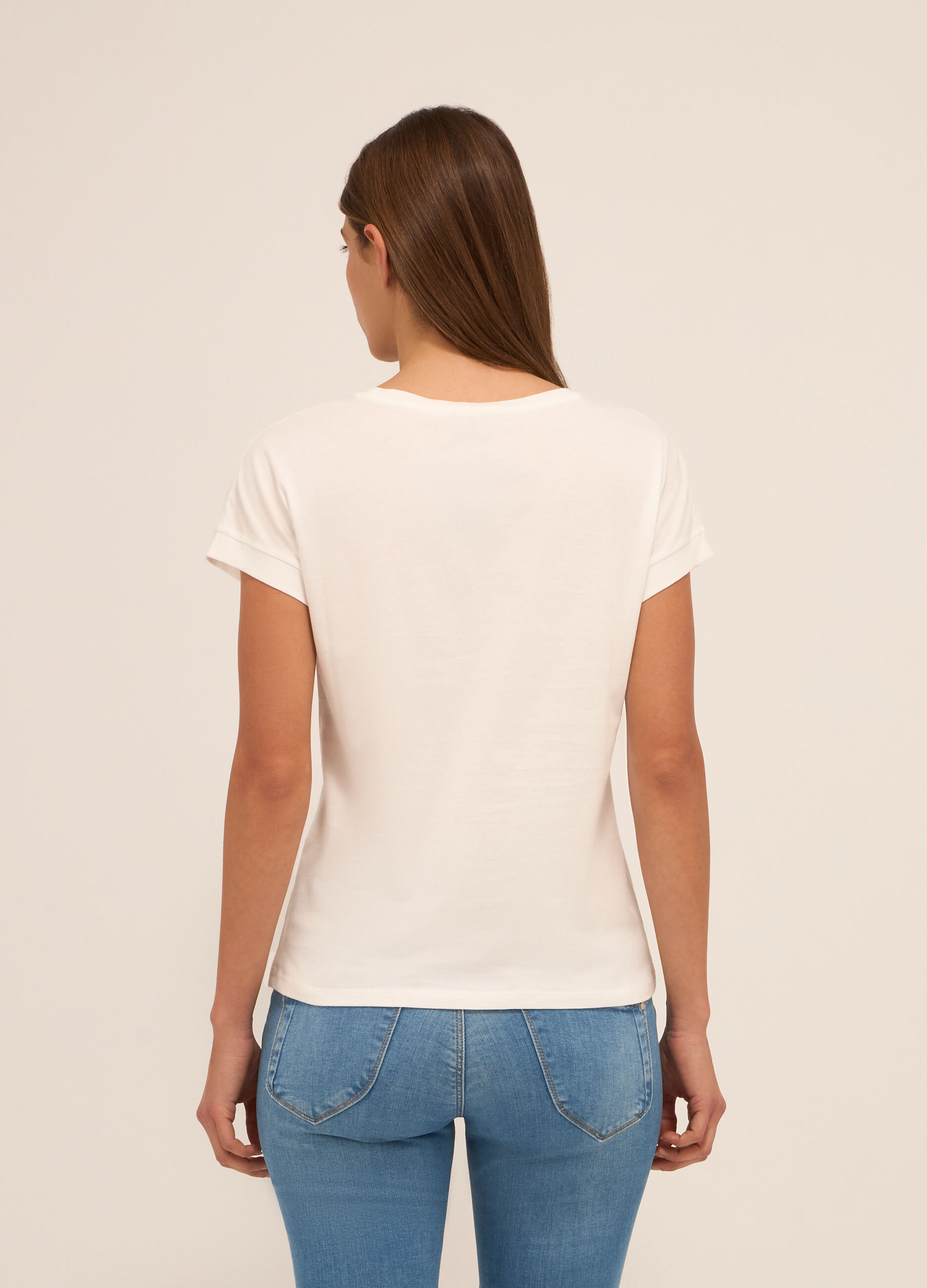 T-shirt in puro cotone donna_1