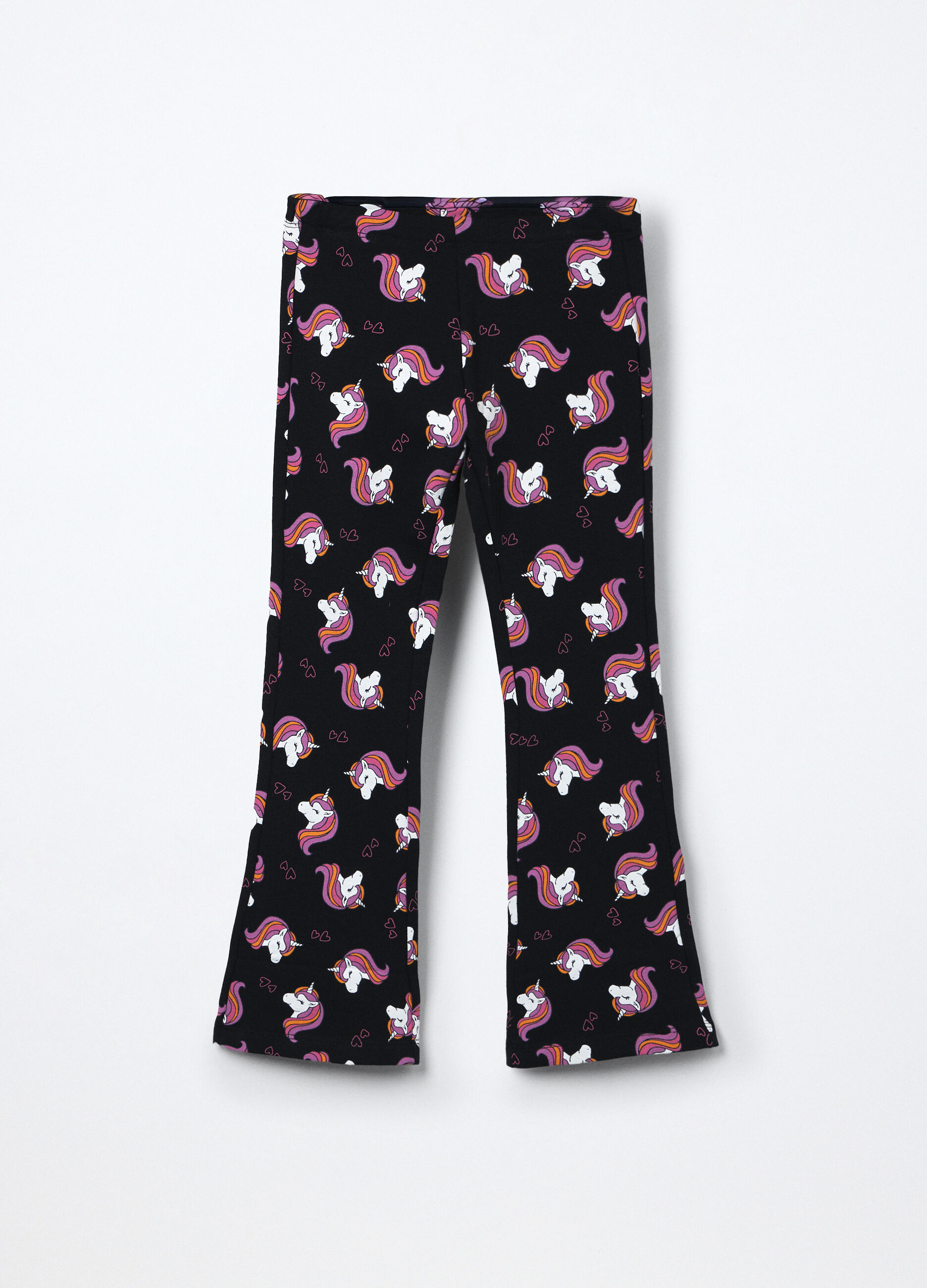 Pantaloni flare fit in cotone stretch bambina_0