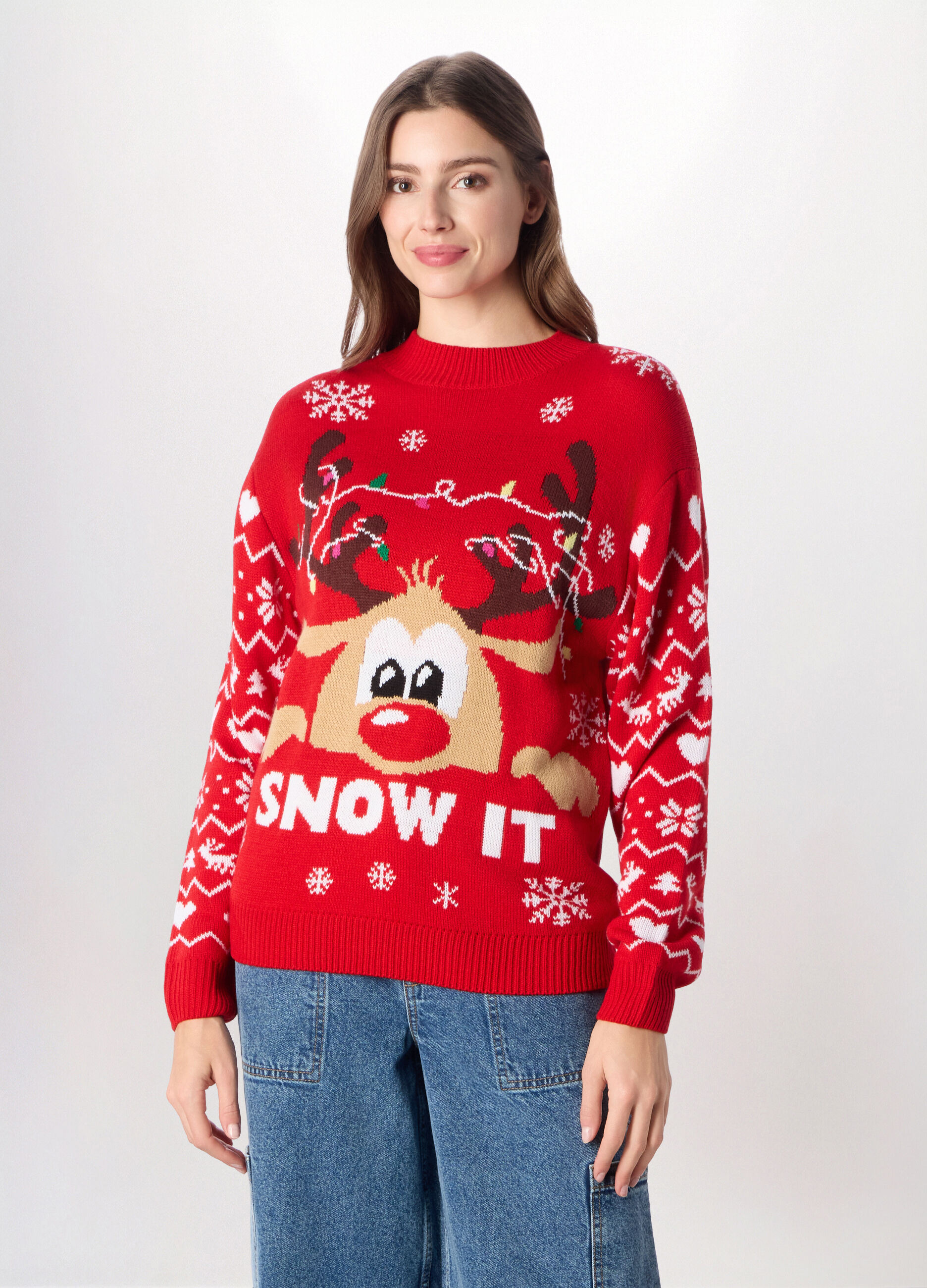 Girocollo tricot natalizio donna_0