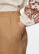Pantaloni regular fit in puro lino donna_2