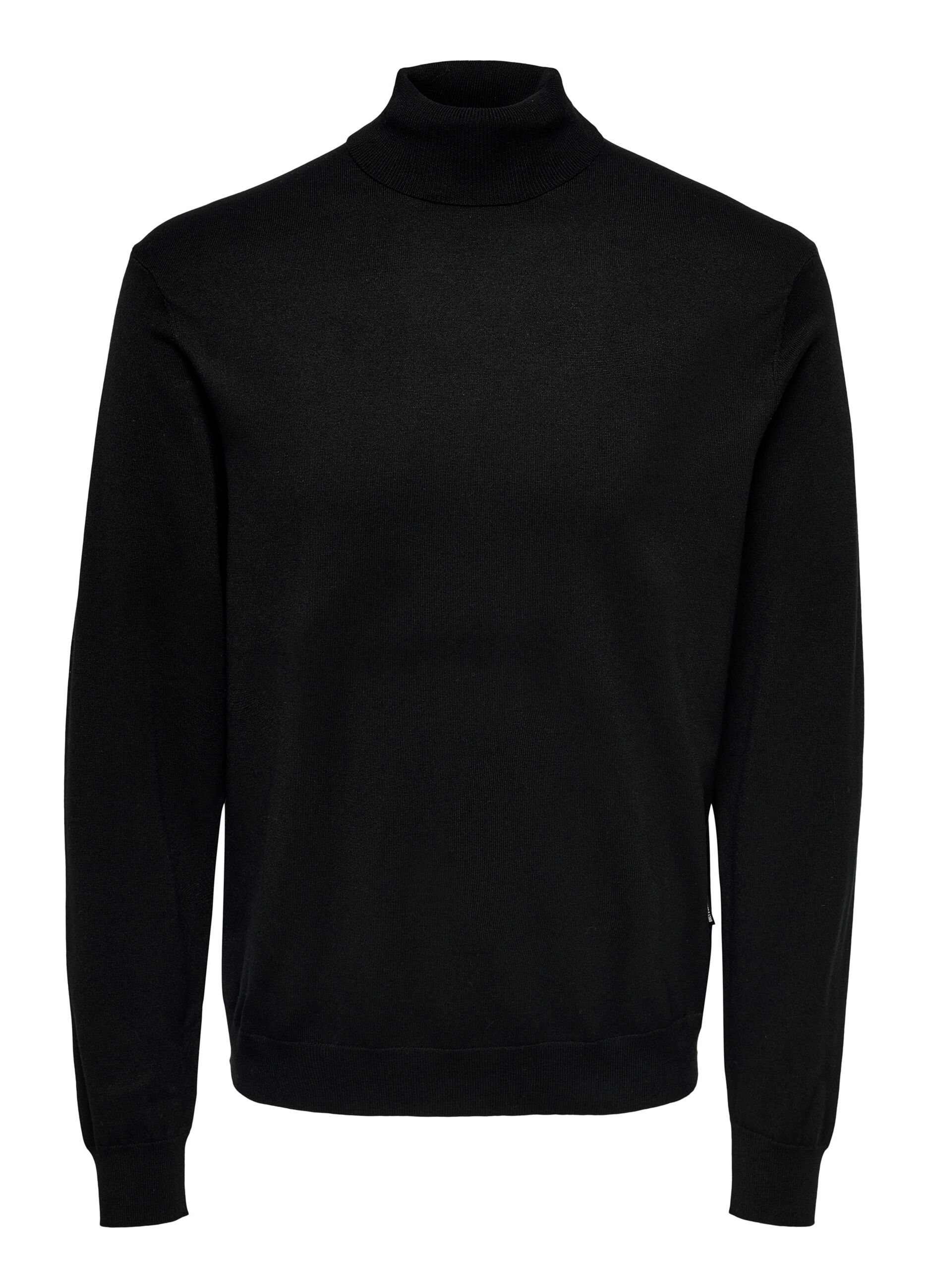 Maglione a collo alto in maglia rasata uomo_4