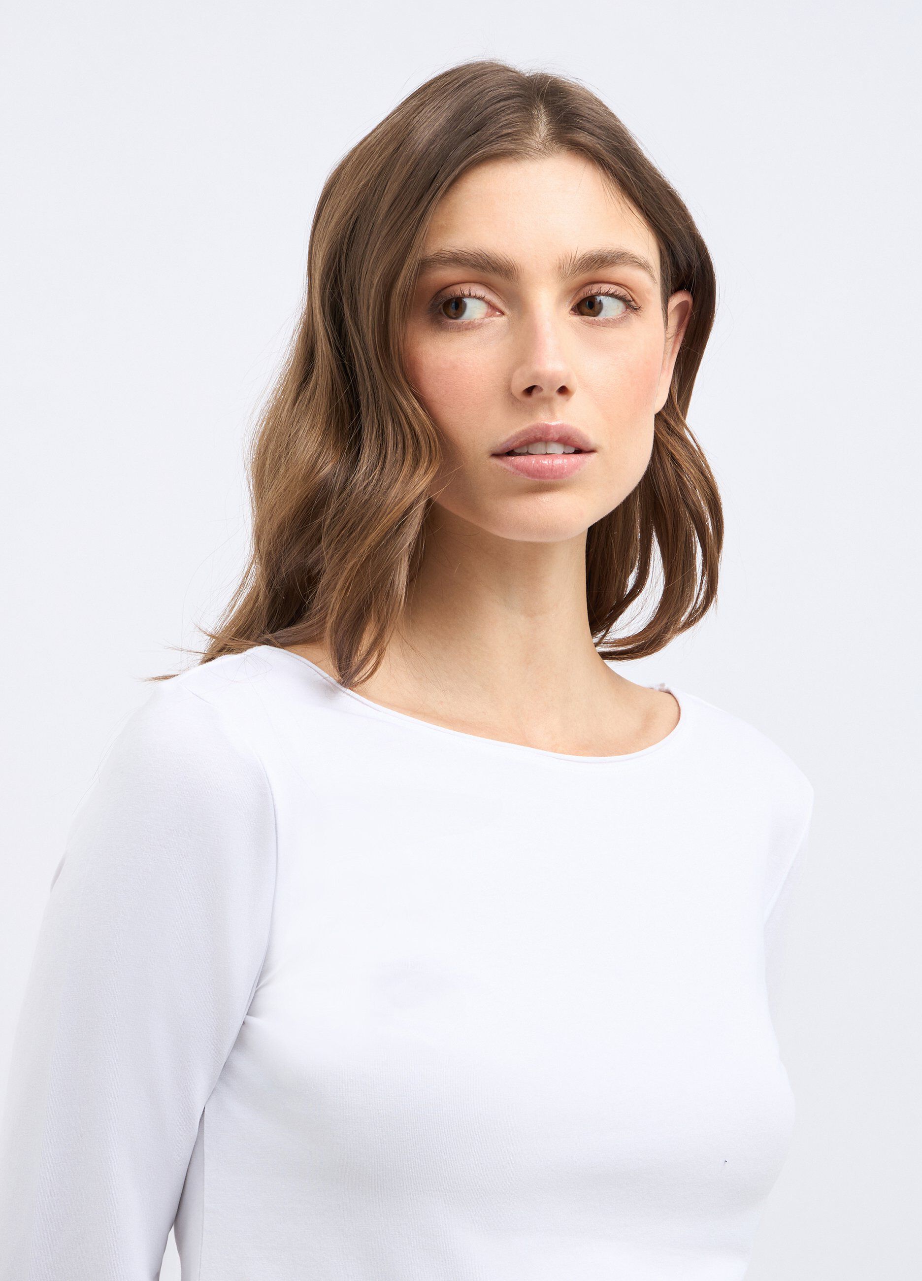 T-shirt in cotone stretch donna_2