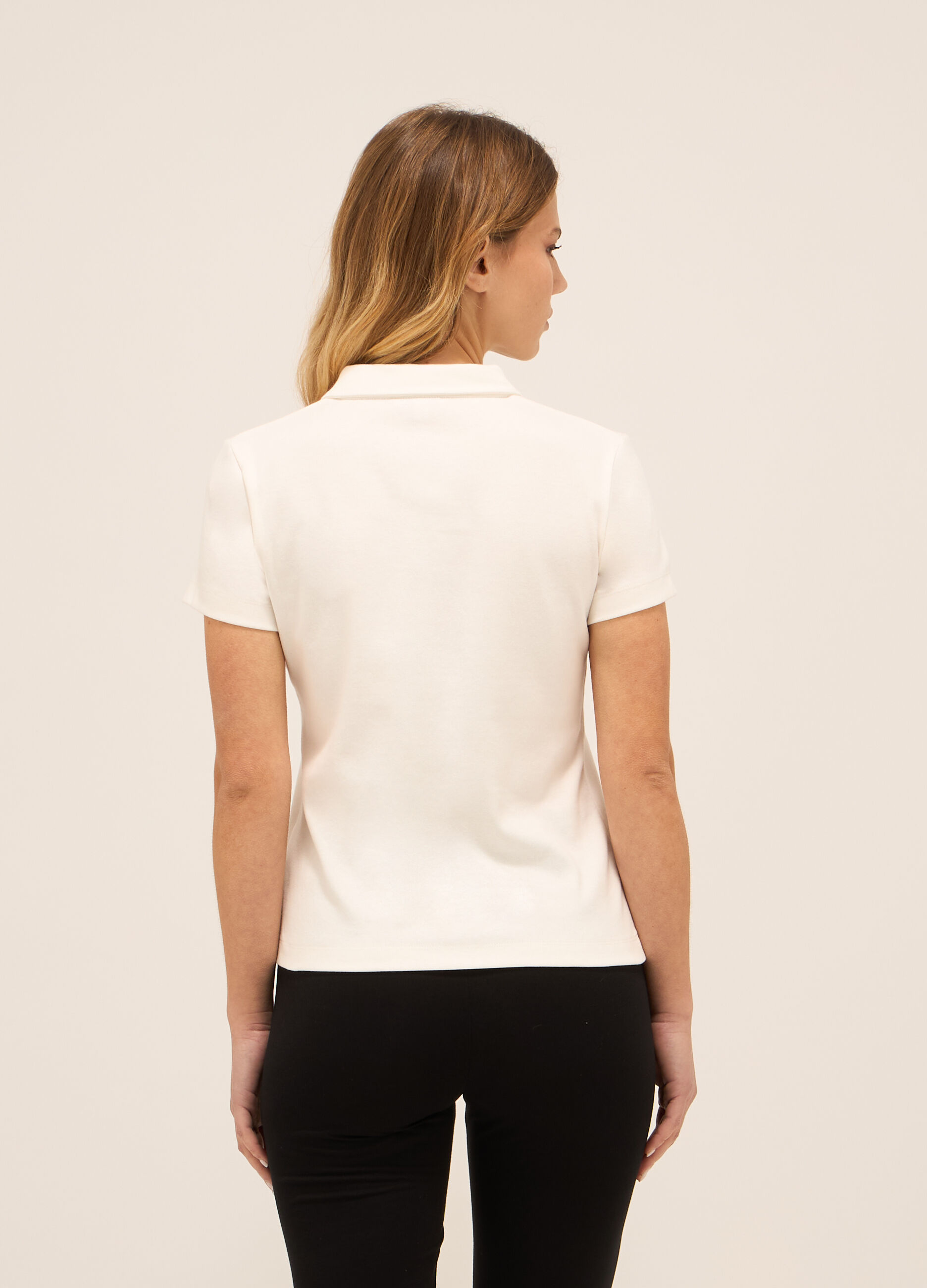 Polo in cotone stretch donna_1