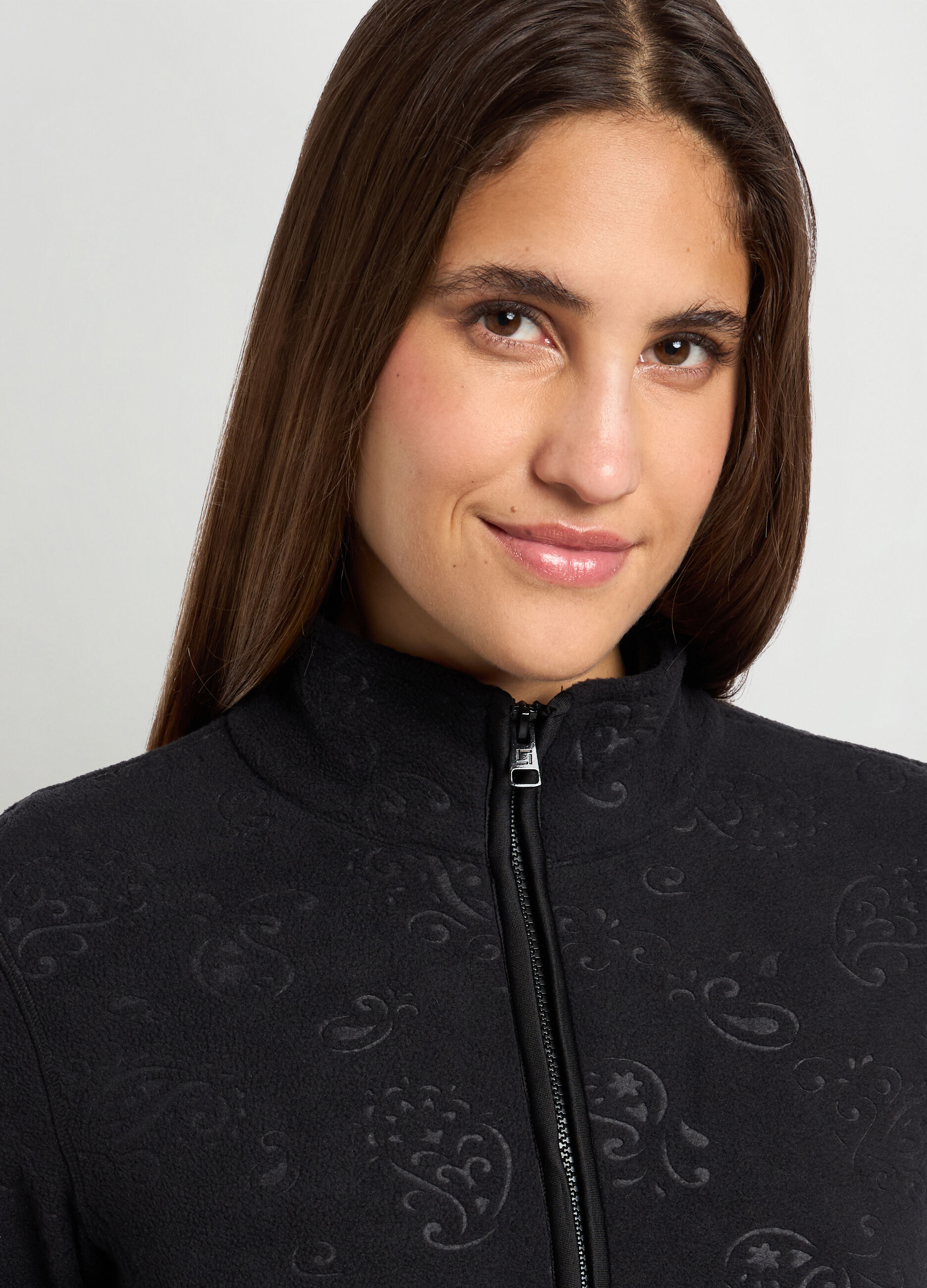 Felpa in pile full zip donna _2