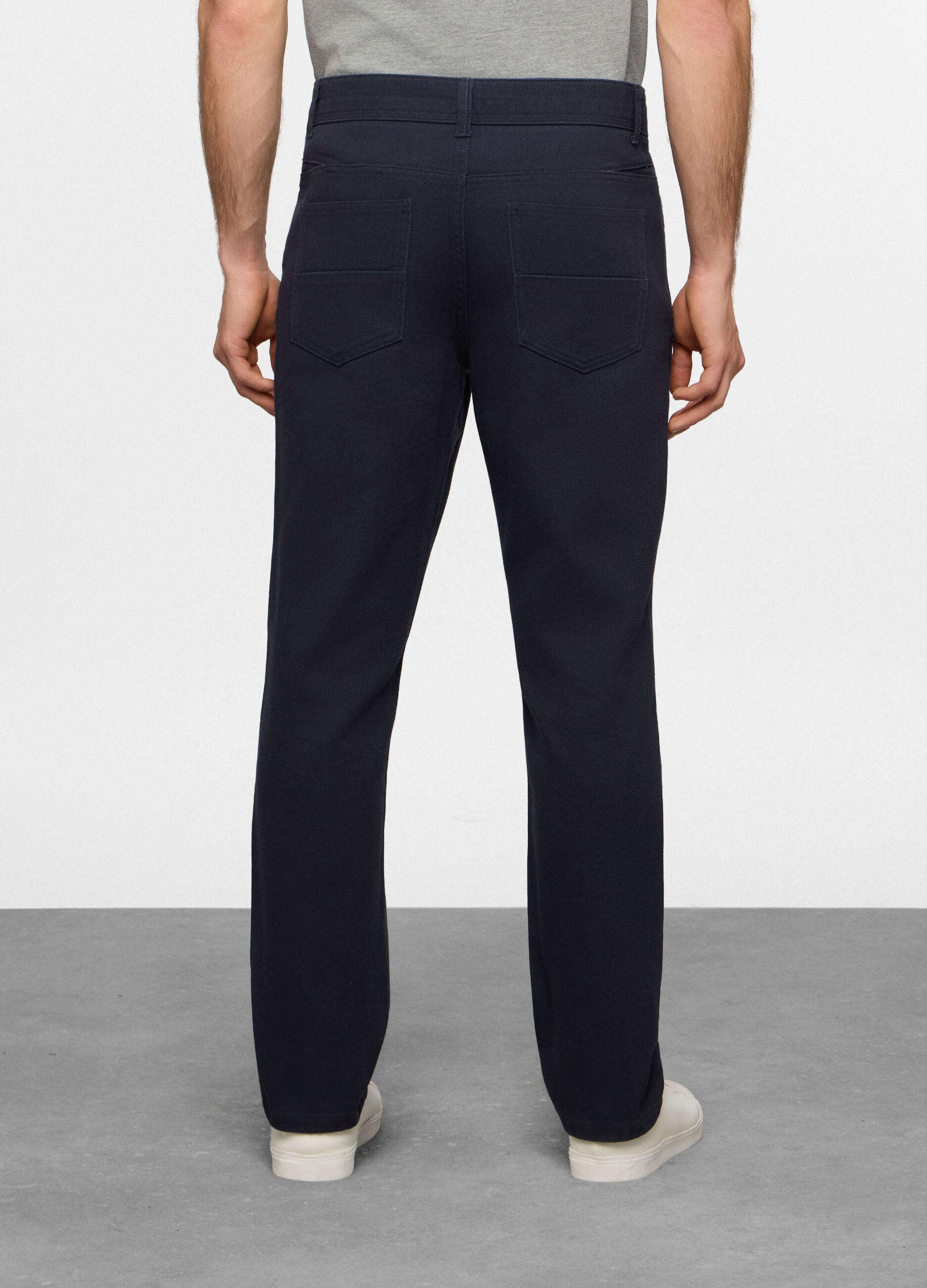 Pantaloni 5 tasche in denim di cotone uomo_1