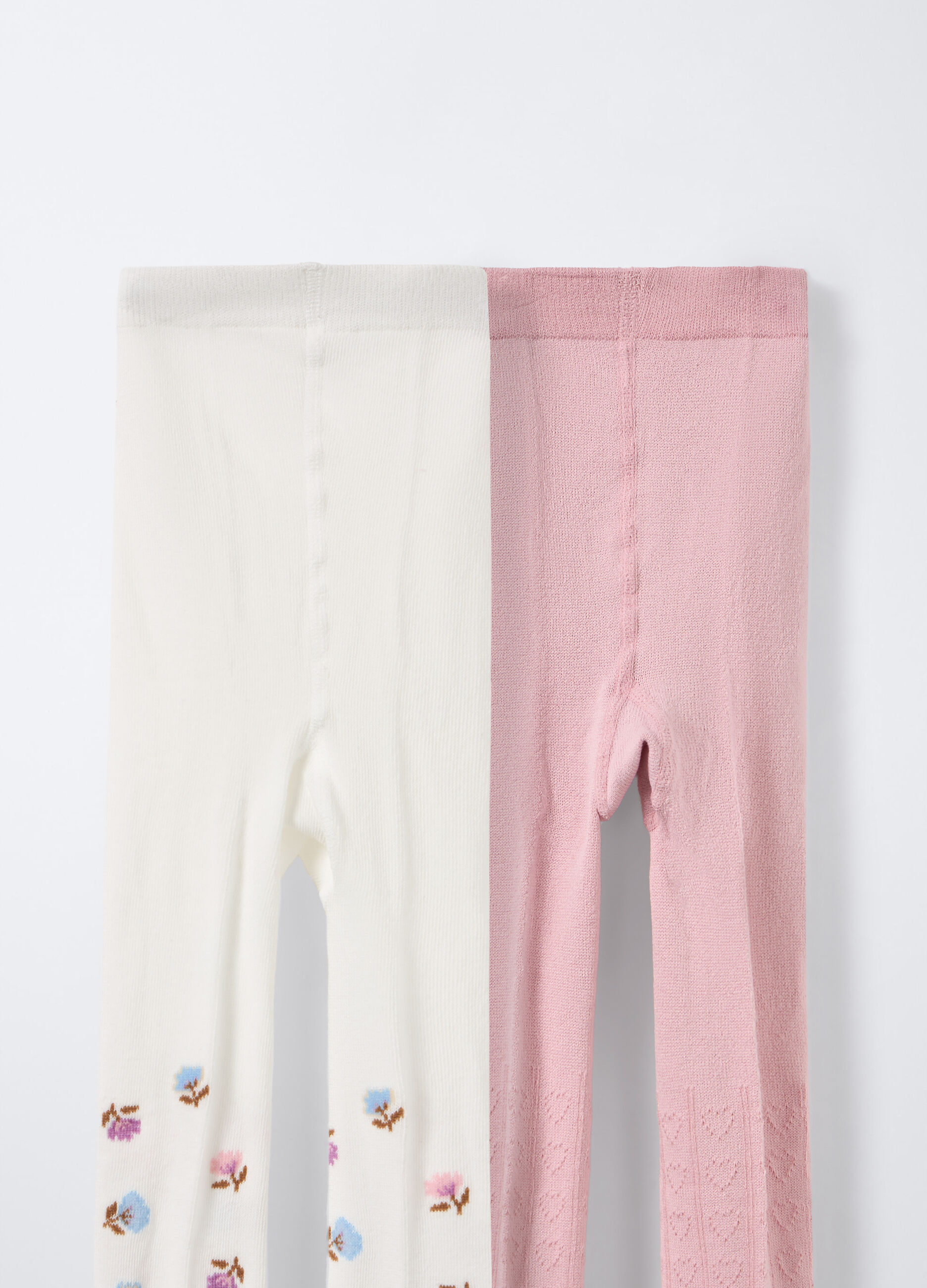 Pack 2 collant misto cotone stretch bambina_1
