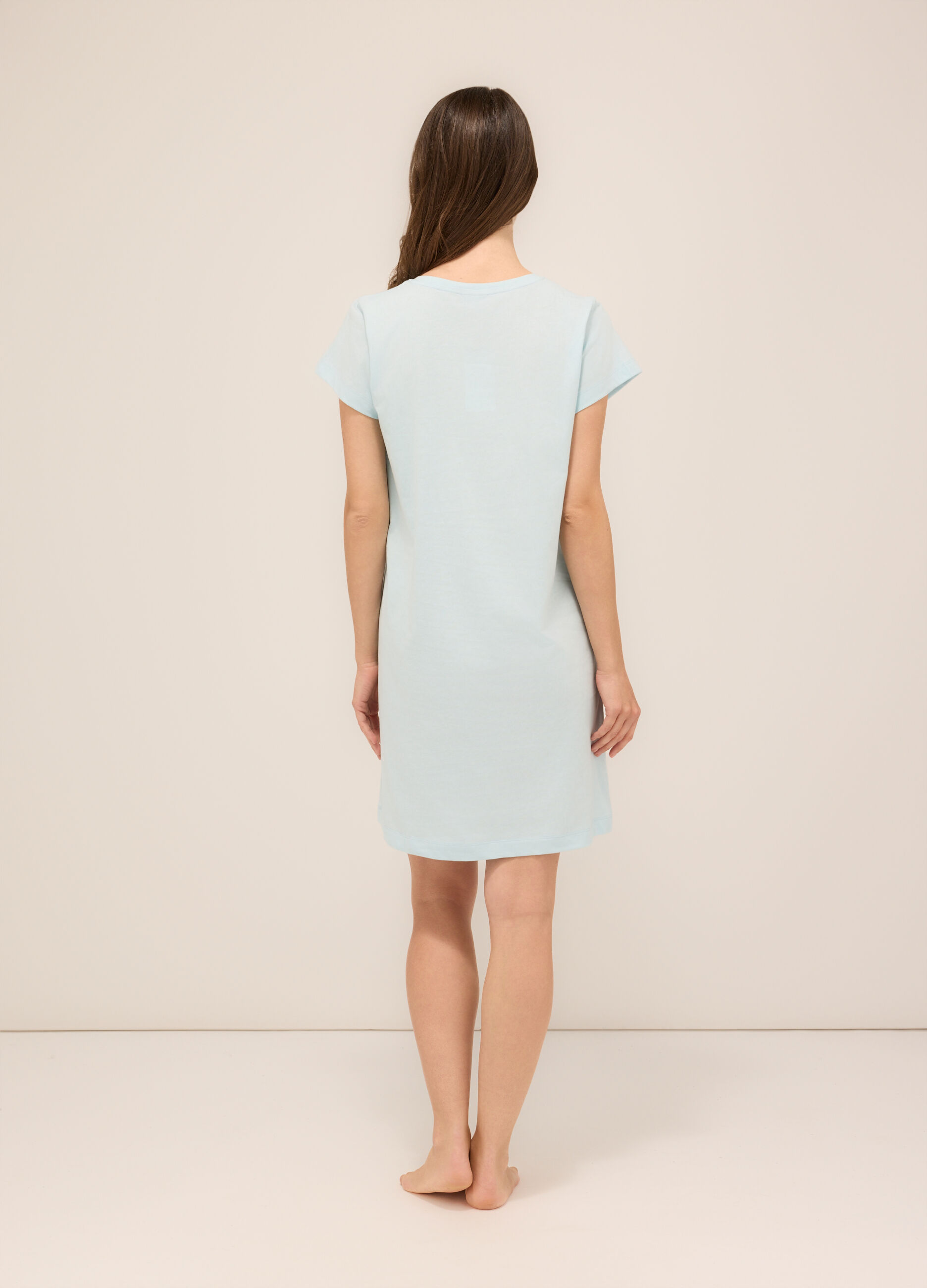 Camicia da notte in jersey di puro cotone donna_1