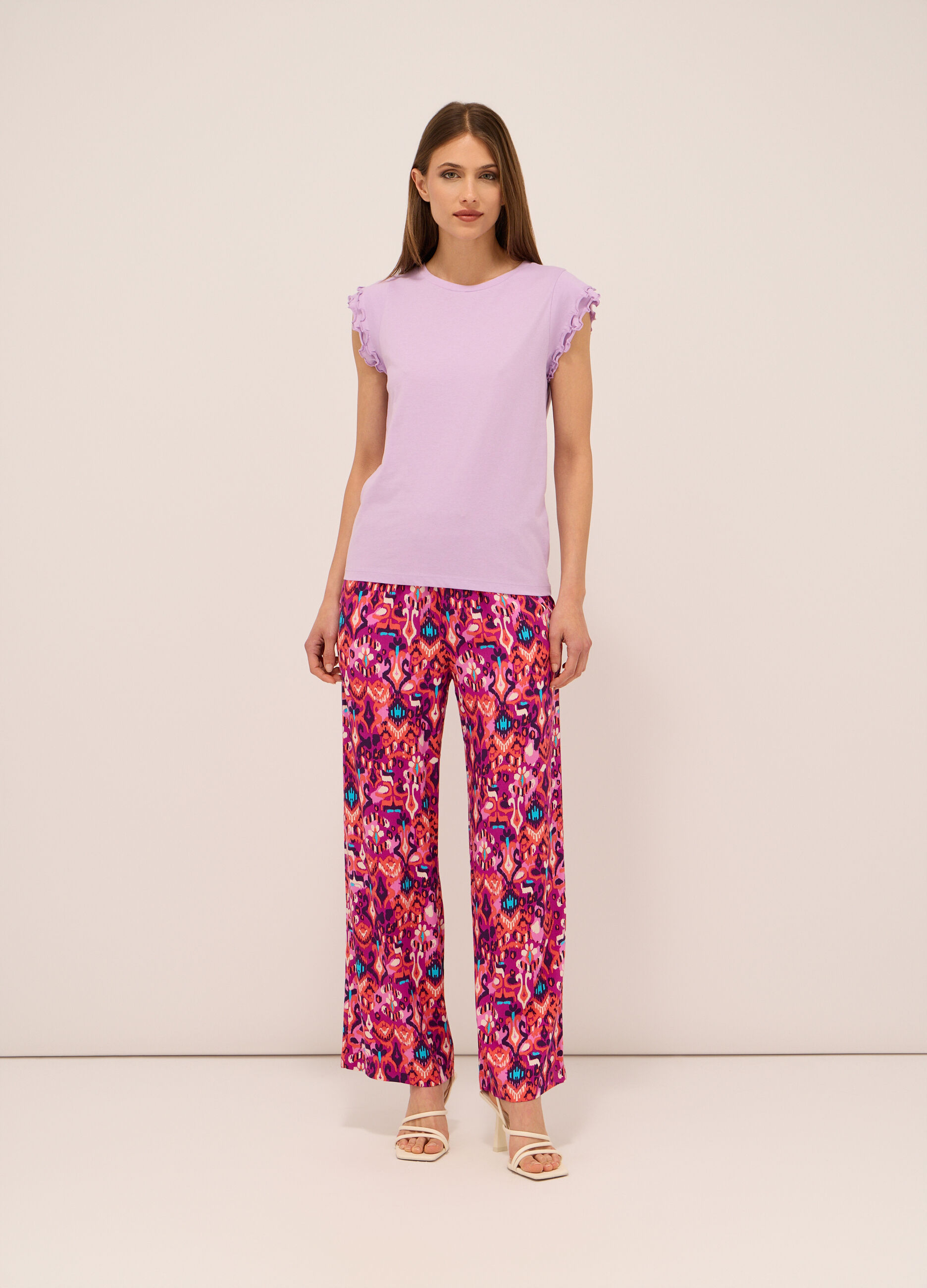 Pantaloni in pura viscosa donna_0