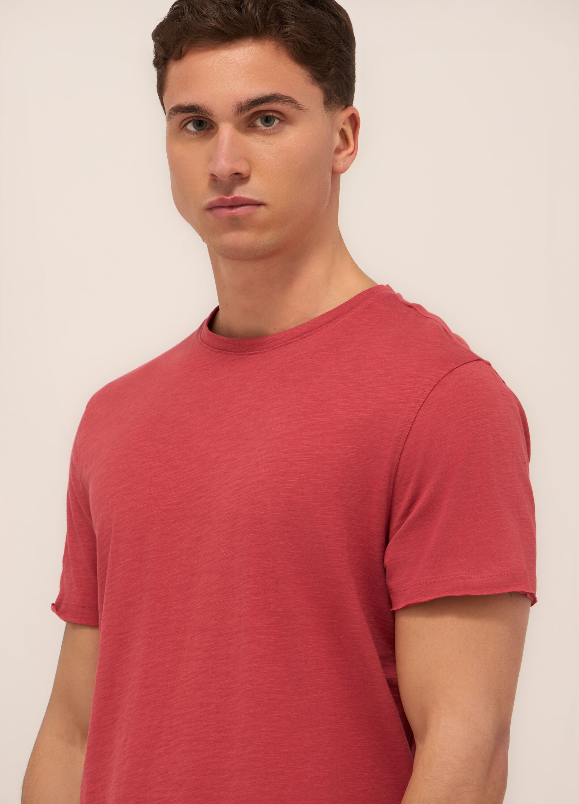 T-shirt in jersey di cotone mélange uomo_2