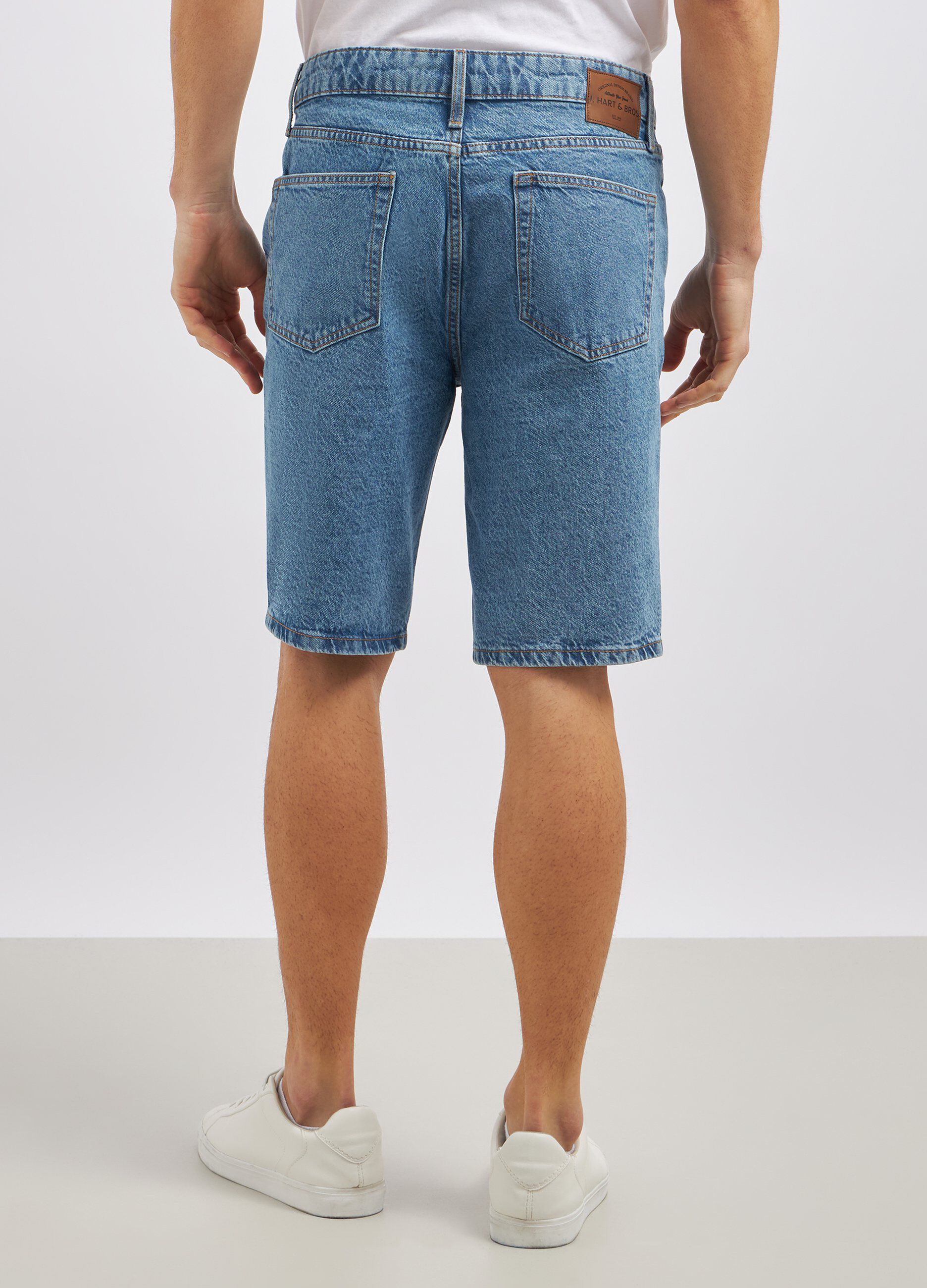 Shorts in denim di puro cotone uomo_2