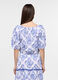 Blusa regular fit in popeline di puro cotone donna_1