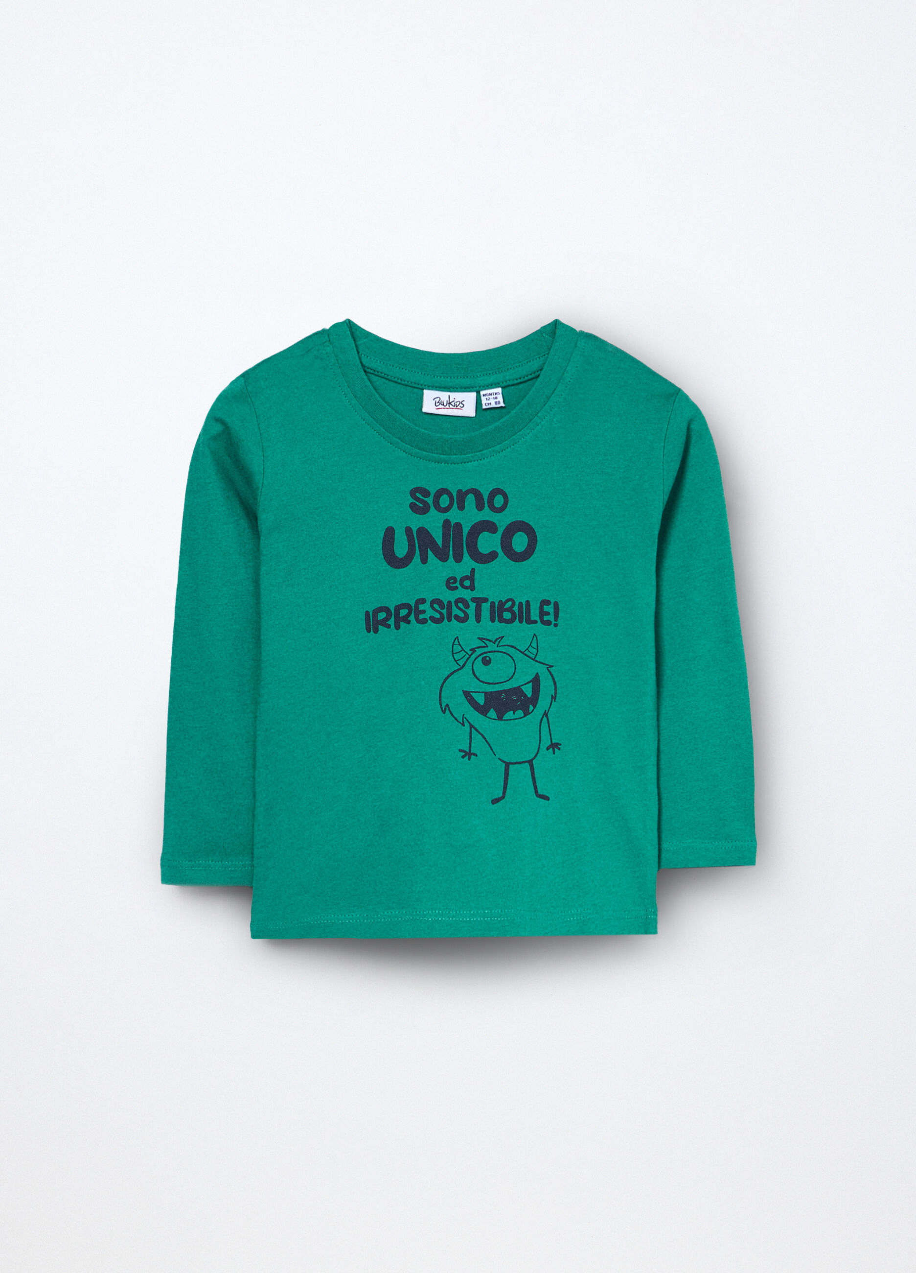 T-shirt in jersey di puro cotone neonato_0