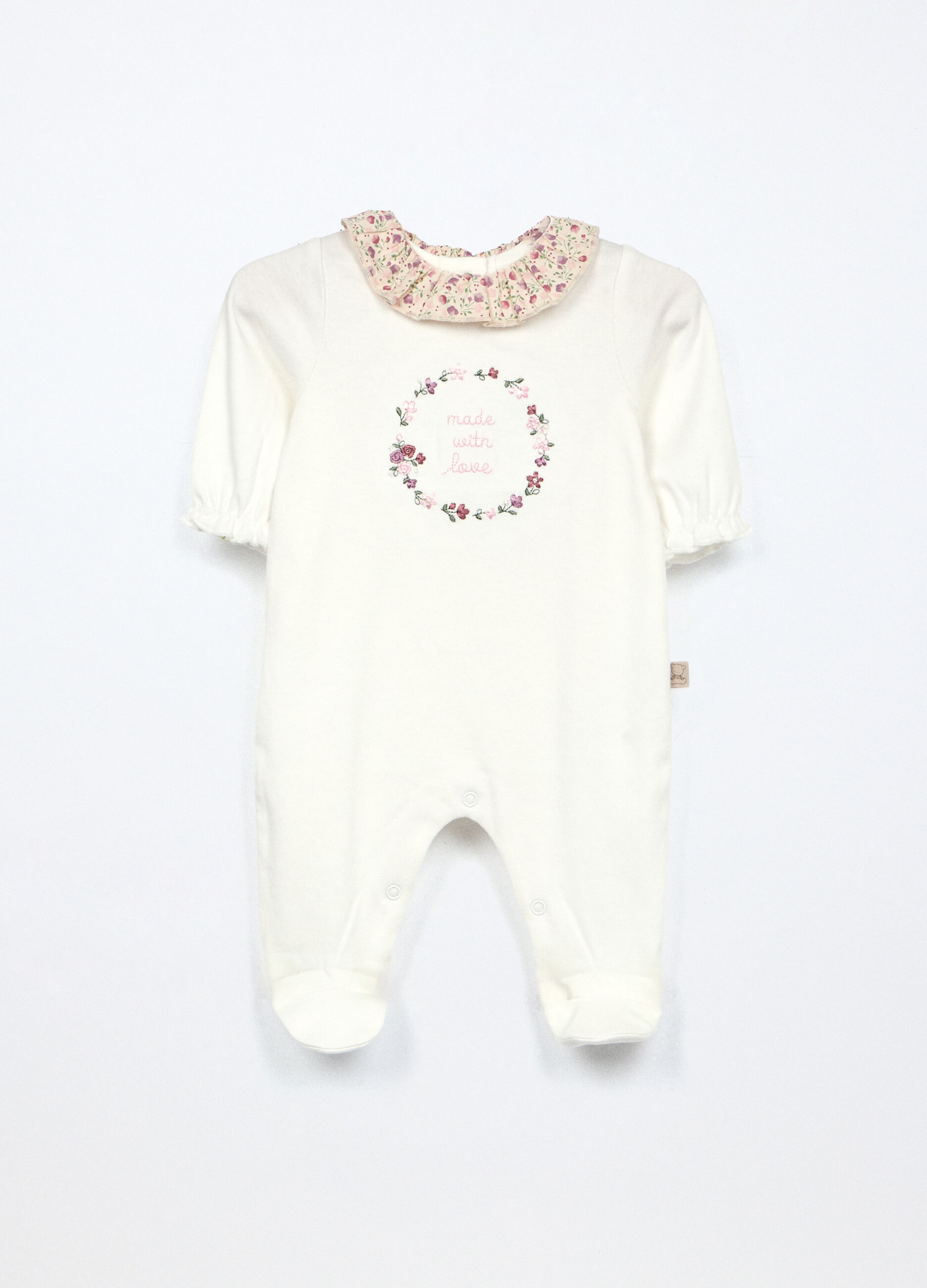 Tutina in interlock di puro cotone neonata_0