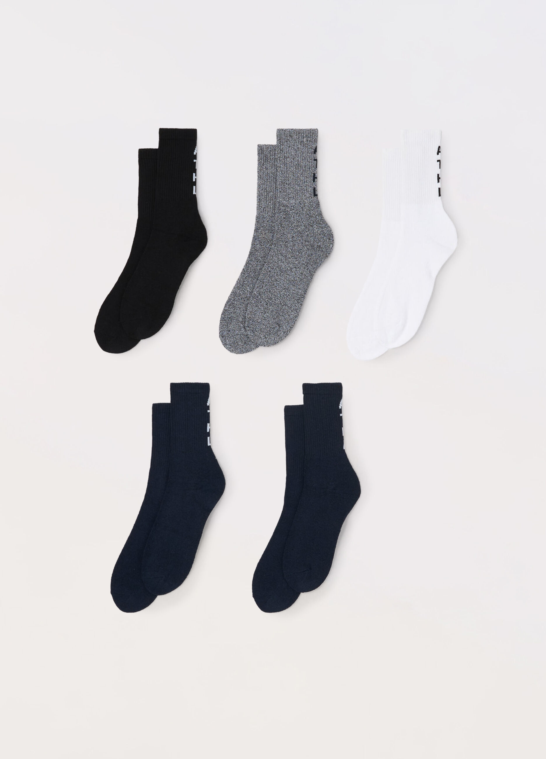 5 pack calze corte sportive in misto cotone uomo
