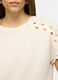 T-shirt a girocollo fit regular in puro cotone slub donna_2