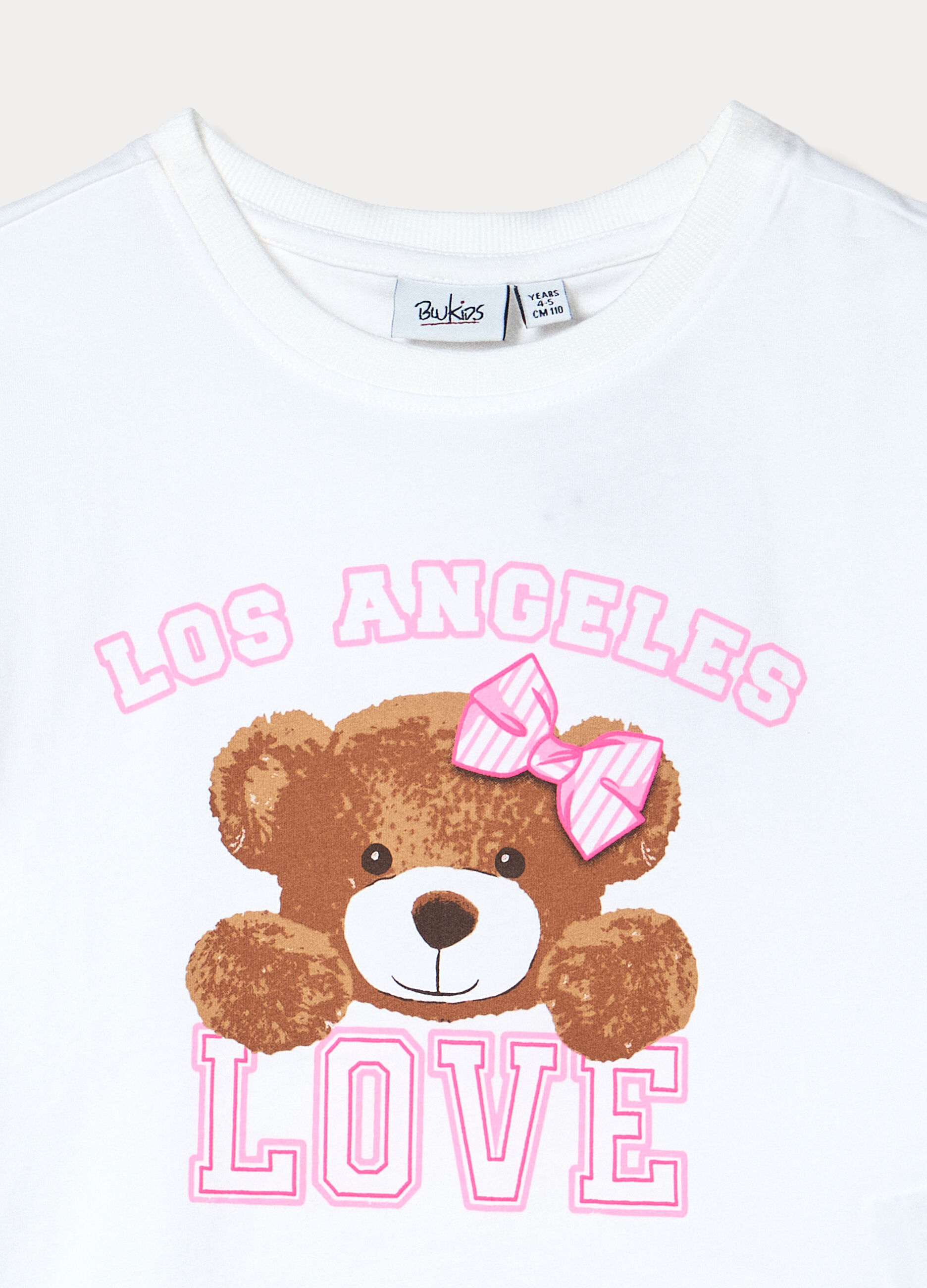 Jogging set in jersey di cotone stretch bambina_2