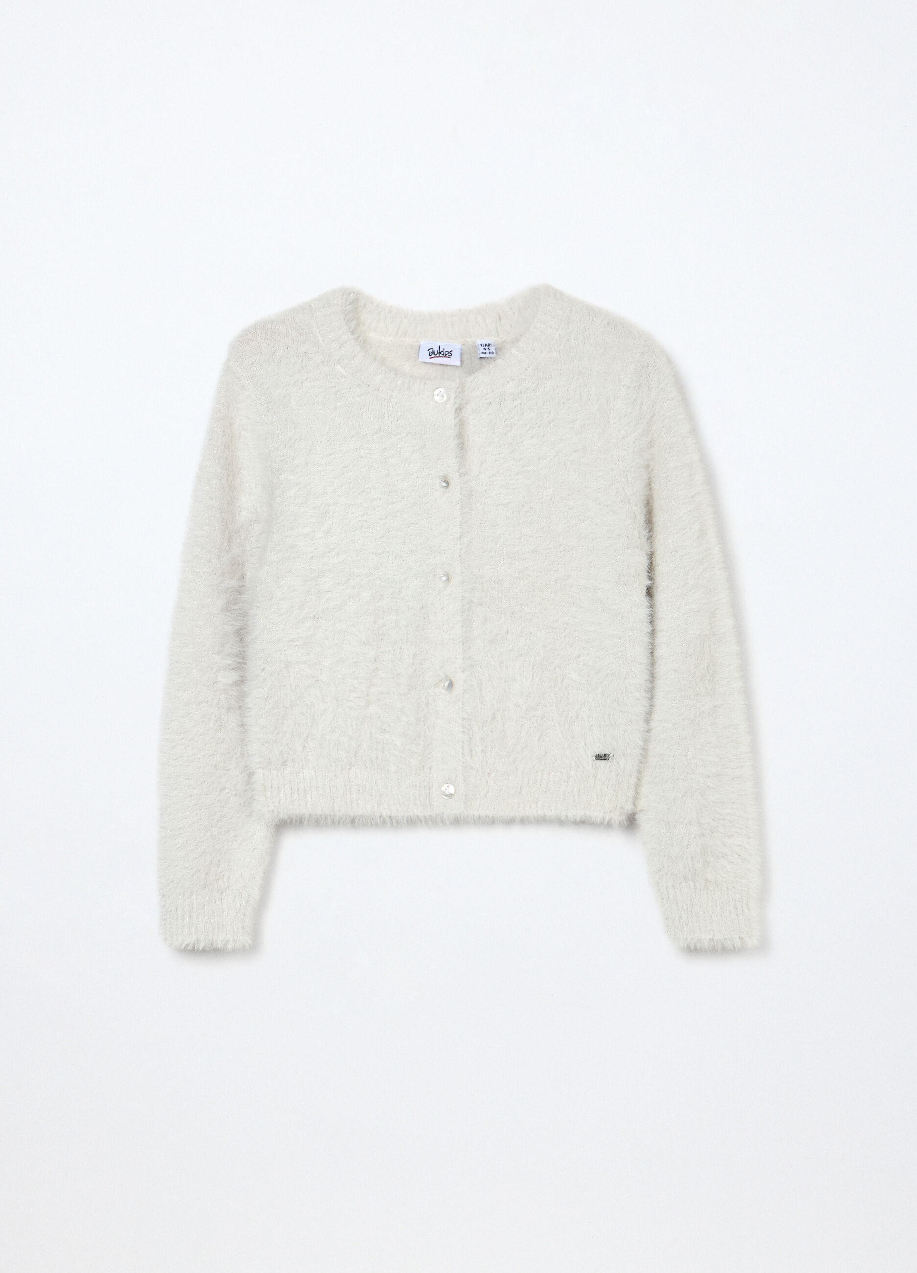 Cardigan tricot spazzolato bambina_0