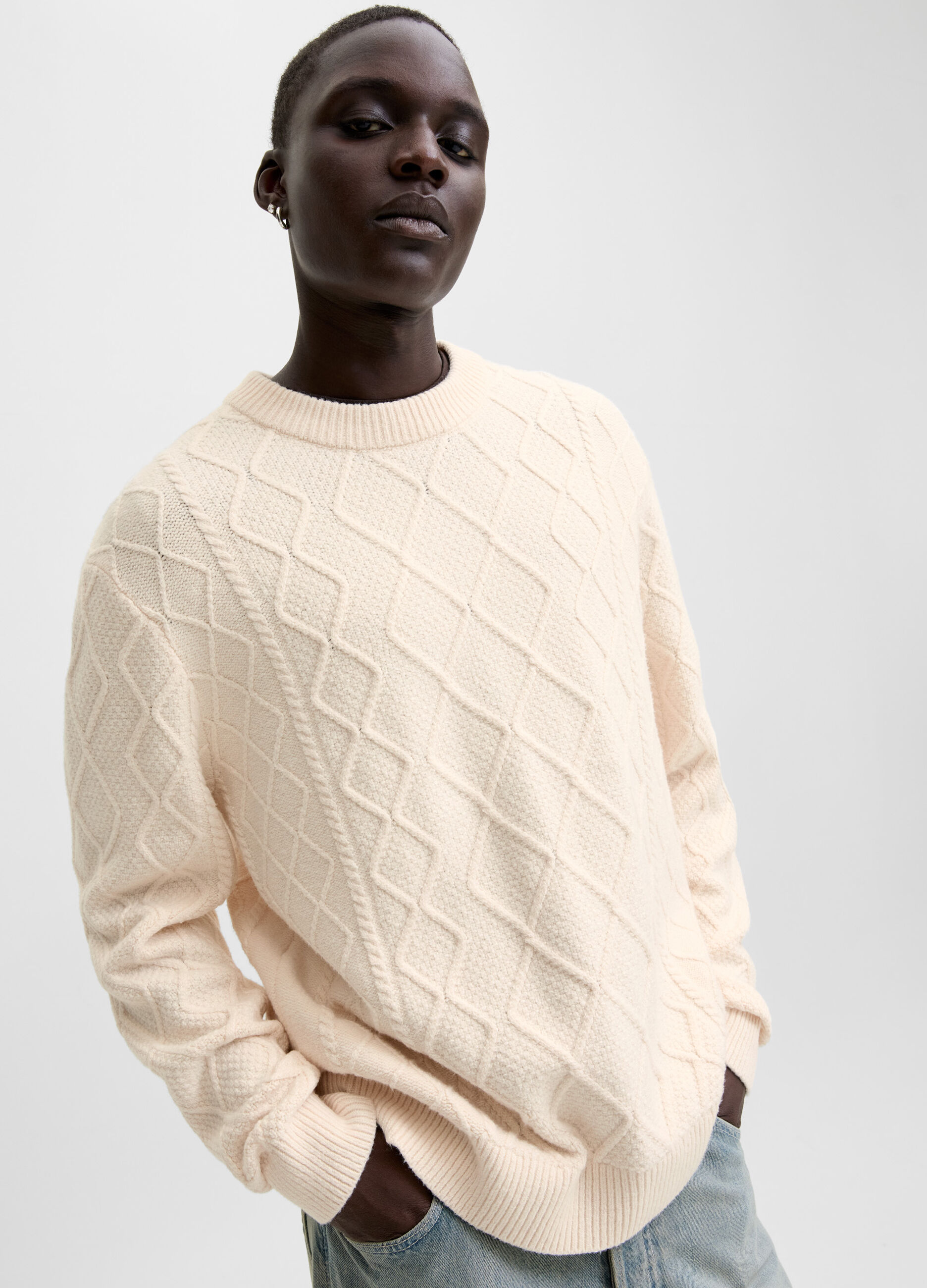 Maglione a rombi uomo