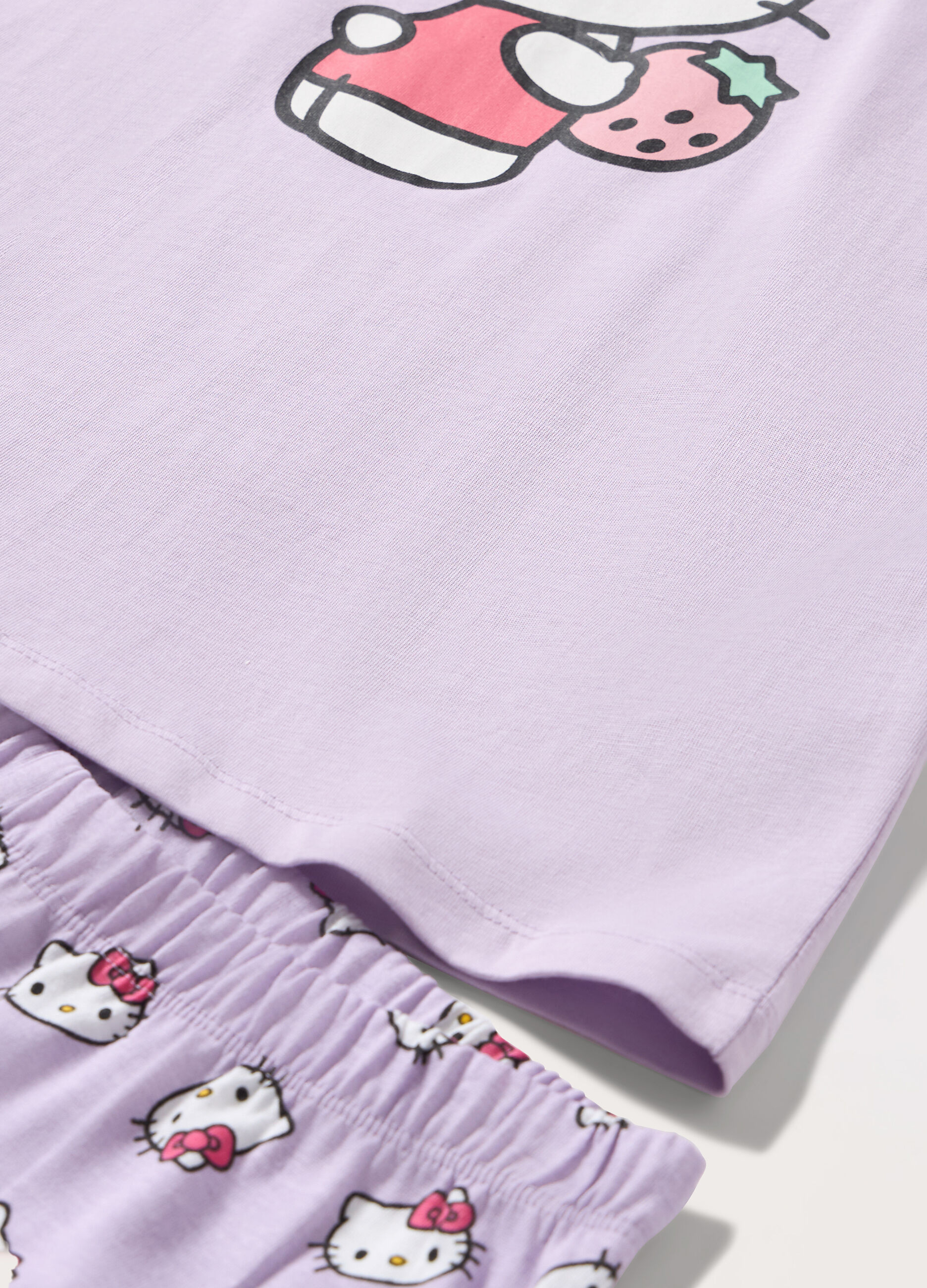 Pigiama lungo in jersey di puro cotone bambina_1