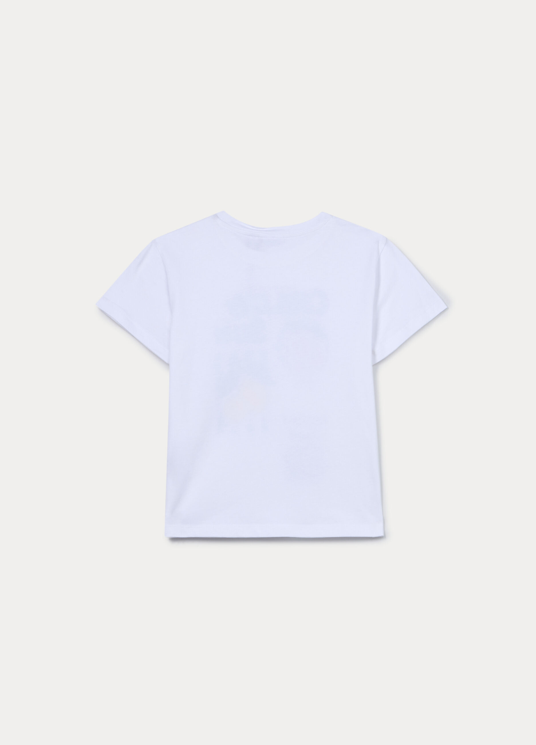 T-shirt girocollo in jersey di puro cotone ragazza_1