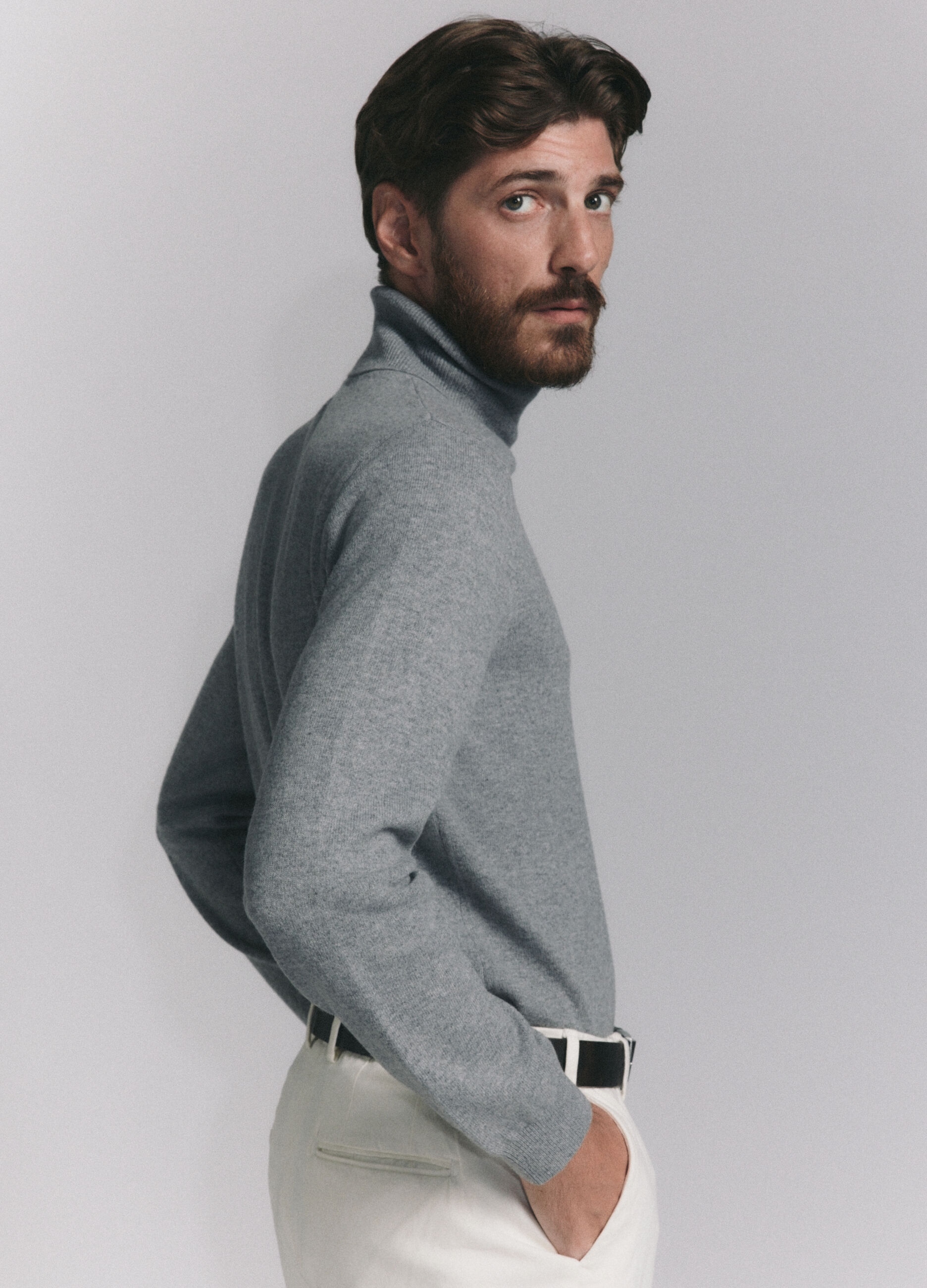 Maglione a collo alto in lambswool uomo_1