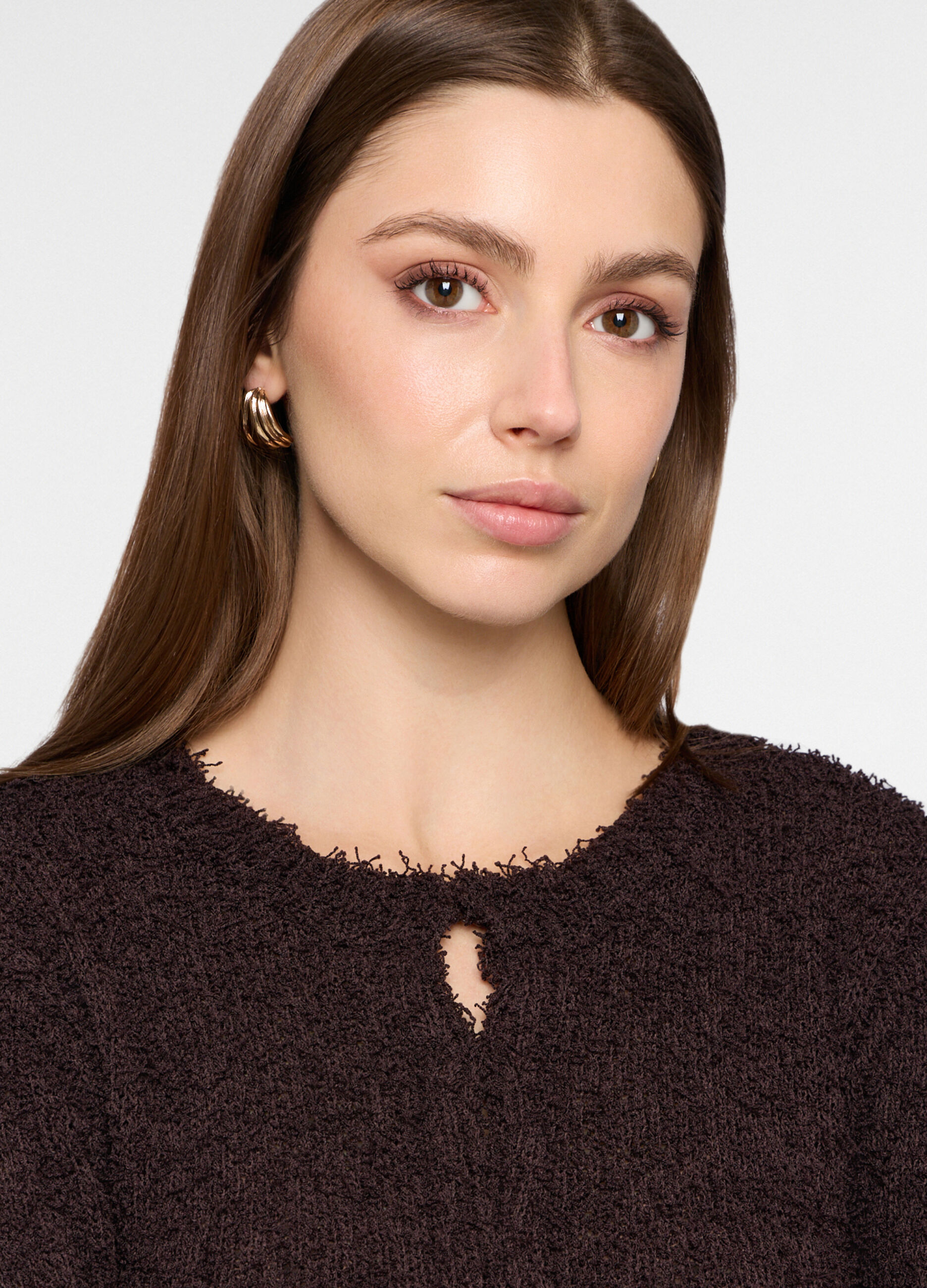 Cardigan girocollo operato donna_3