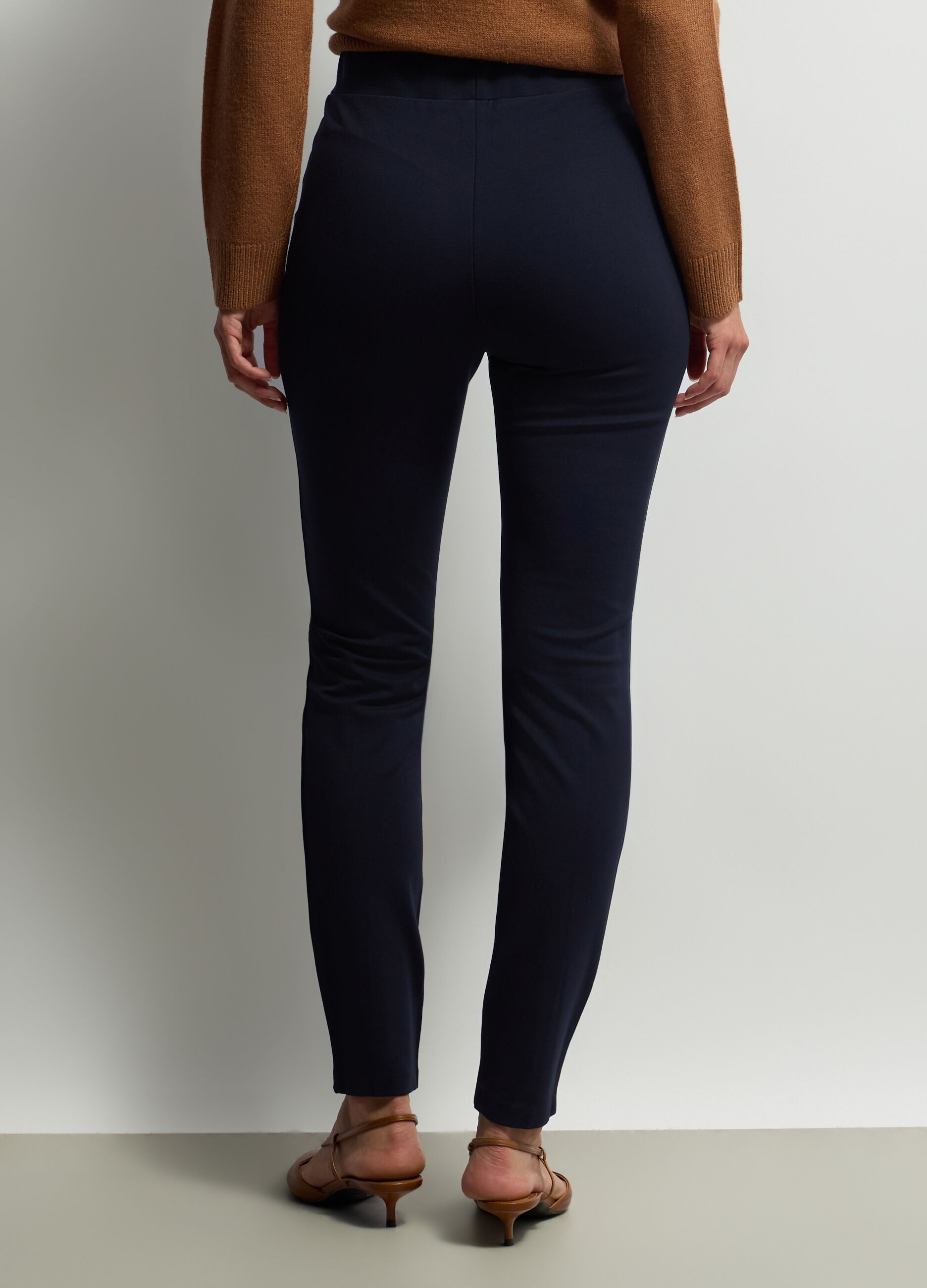 Leggings Slim Fit in punto Milano di misto viscosa stretch donna_2