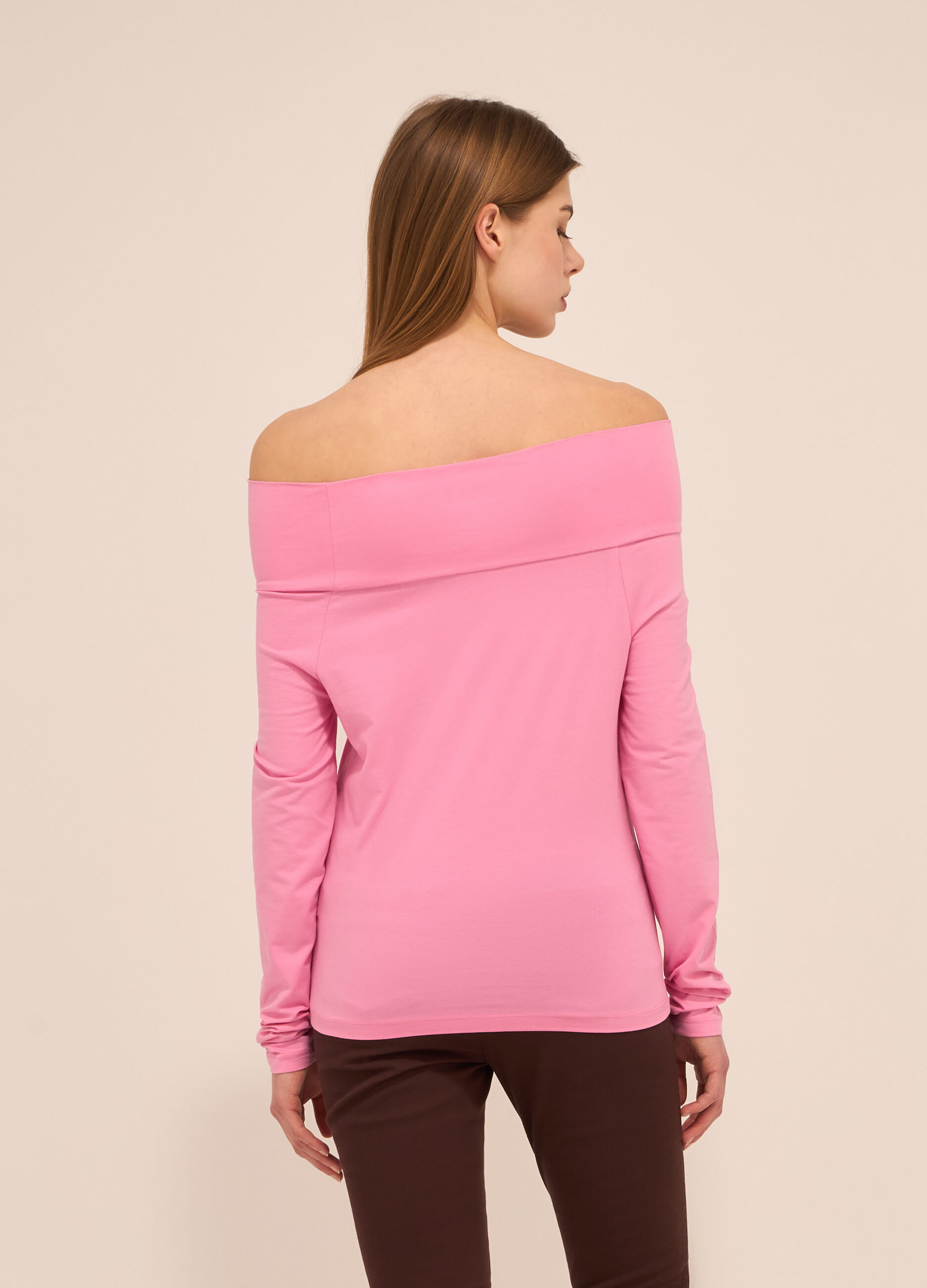 T-shirt in cotone stretch donna_1