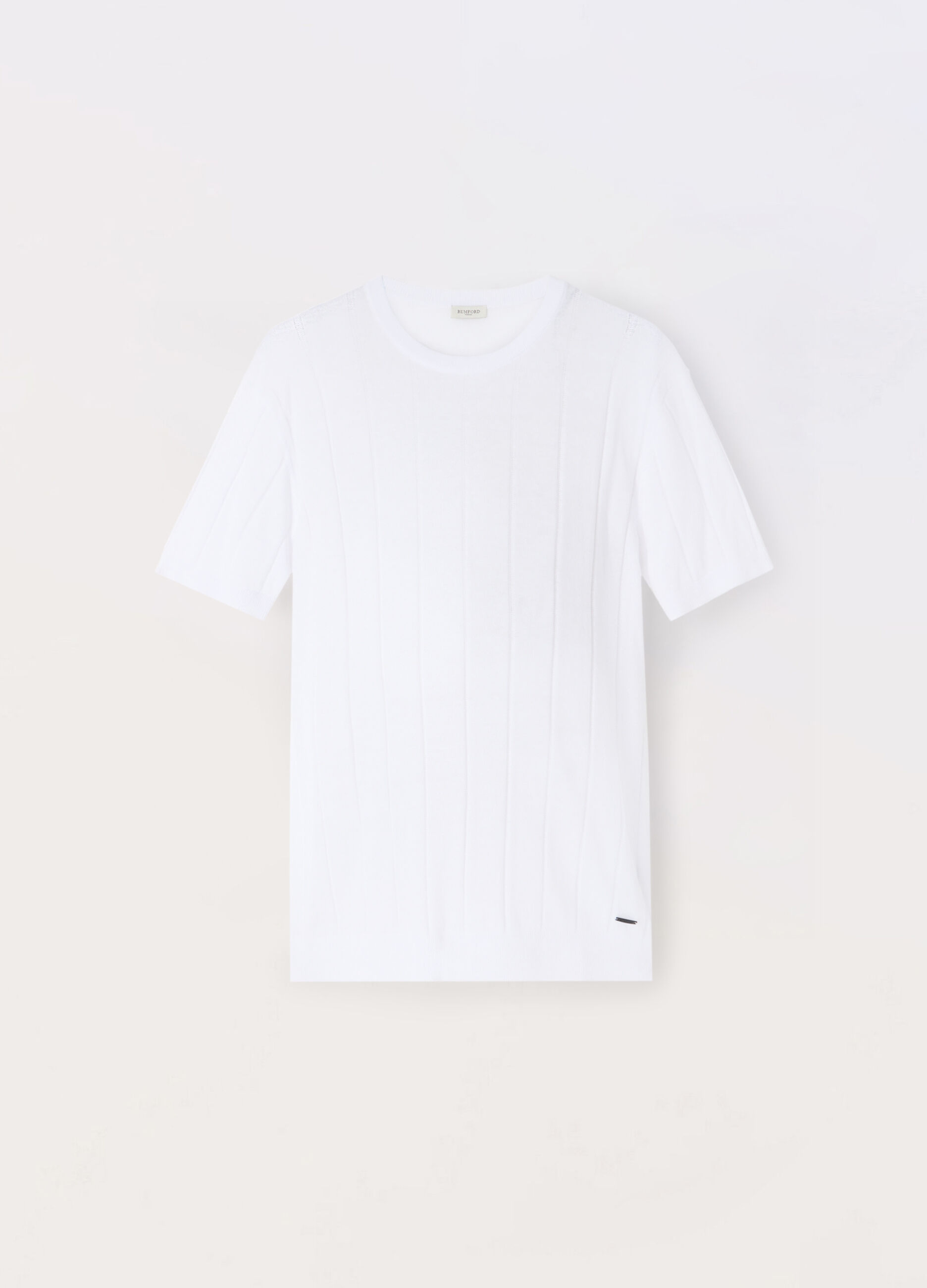 T-Shirt a coste larghe in puro cotone uomo