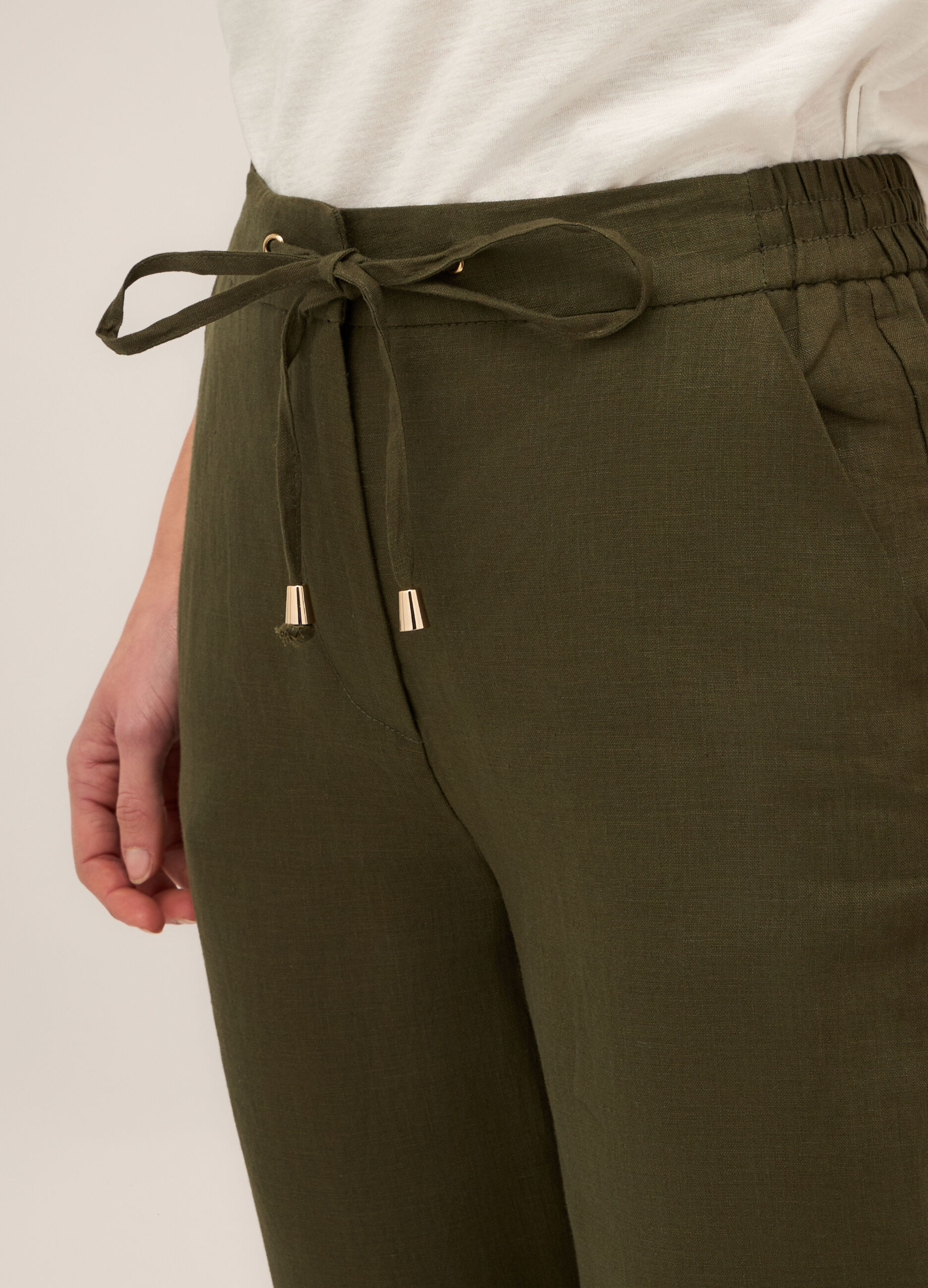 Pantaloni in puro lino donna_2