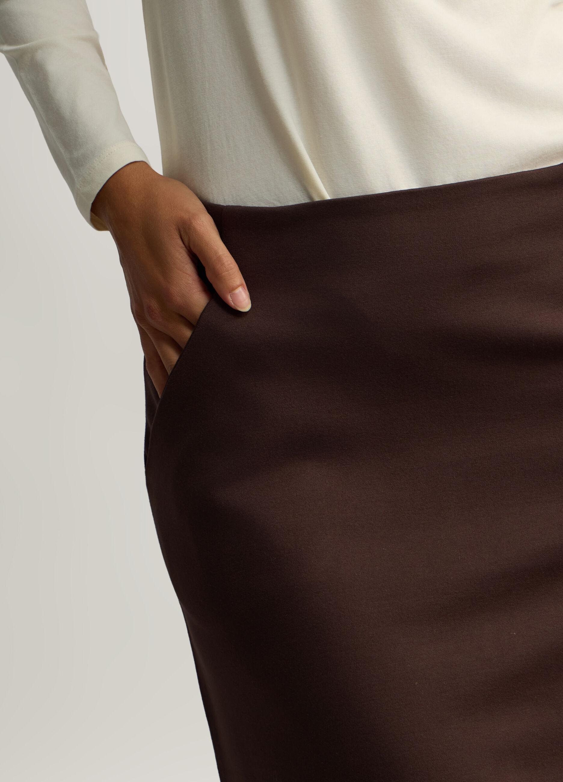 Gonna corta in Punto Milano stretch donna_2