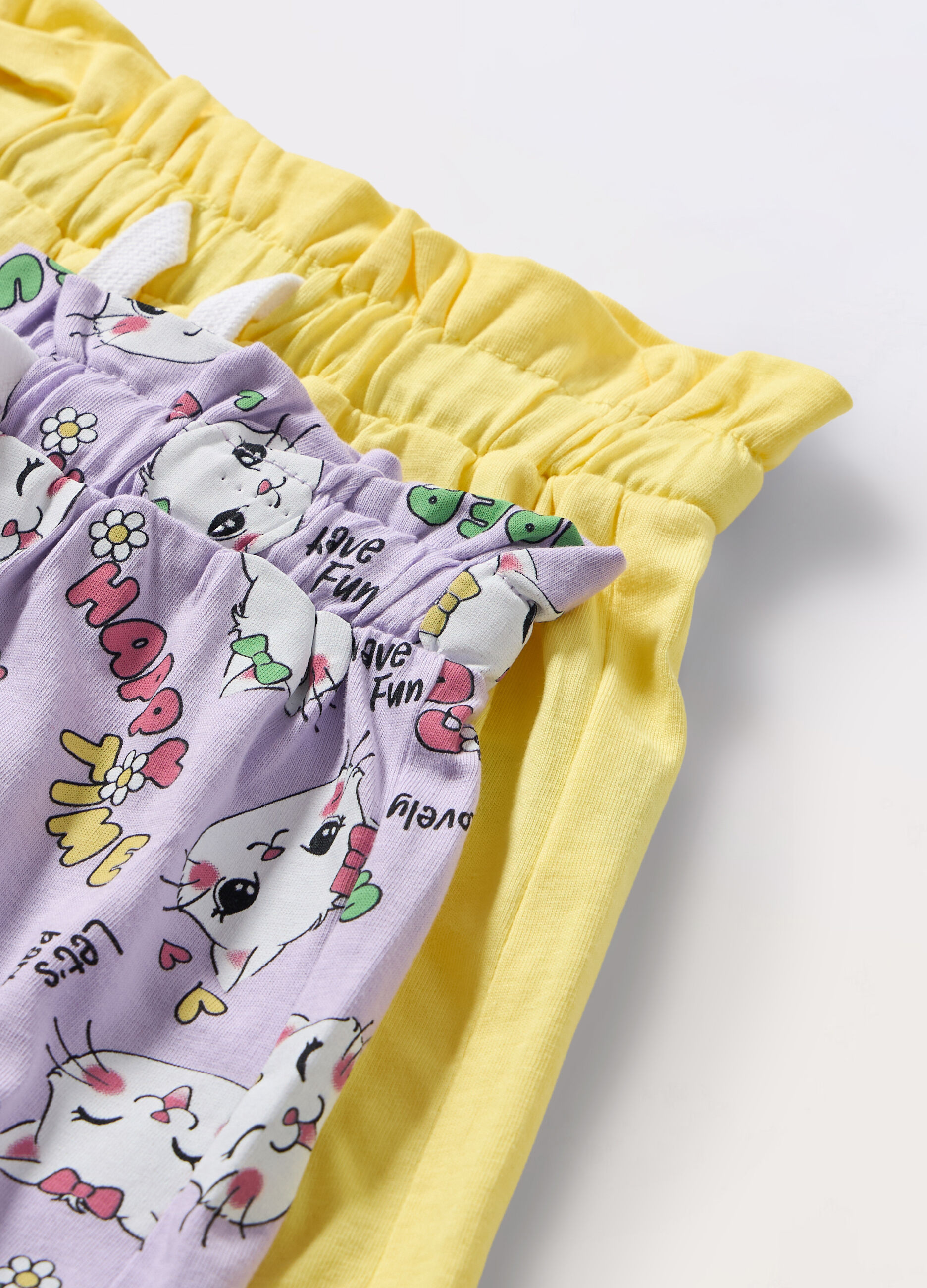 Pack 2 shorts in jersey di puro cotone bambina_1