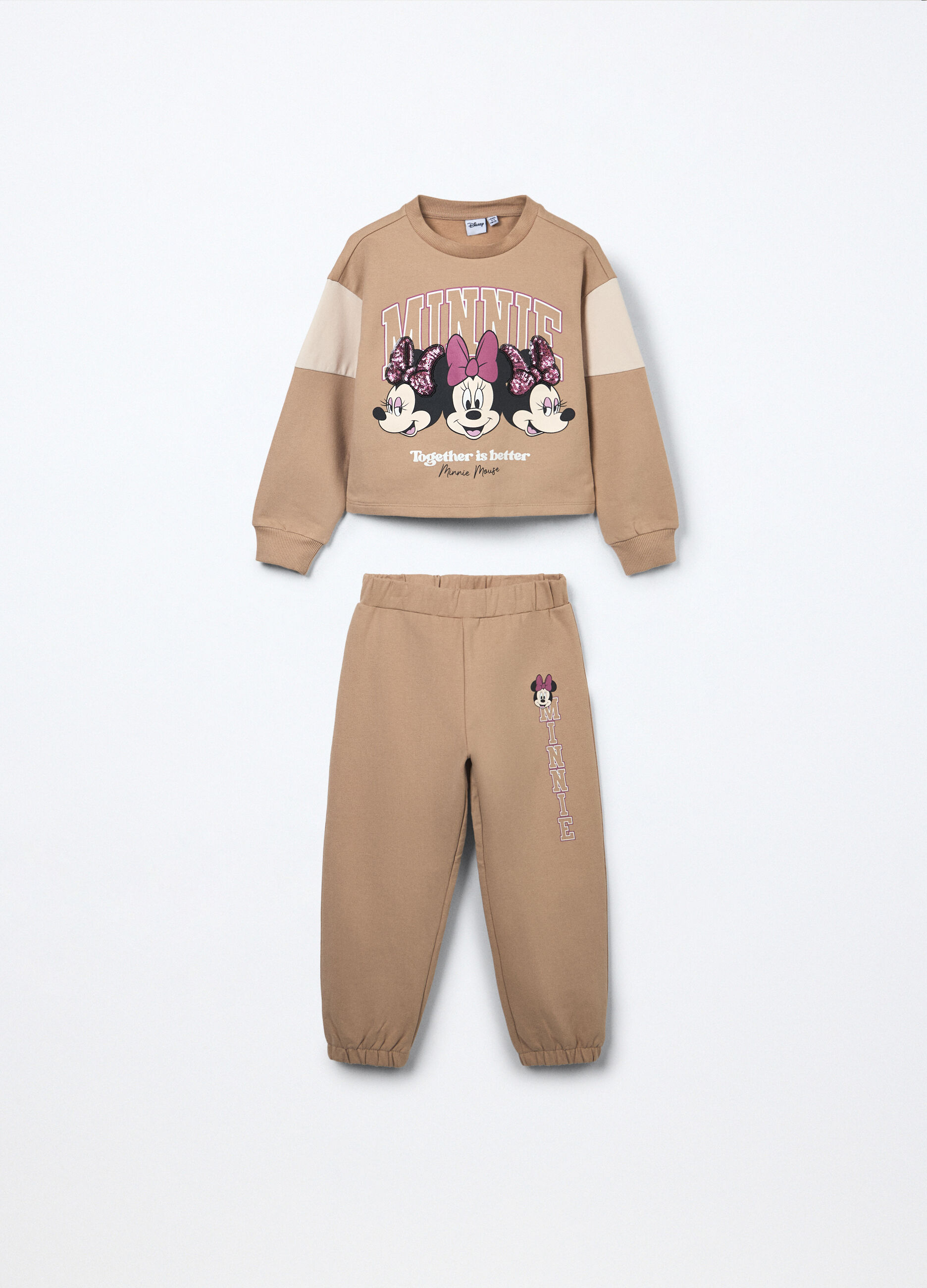 Jogging set in cotone fleece stretch bambina_0