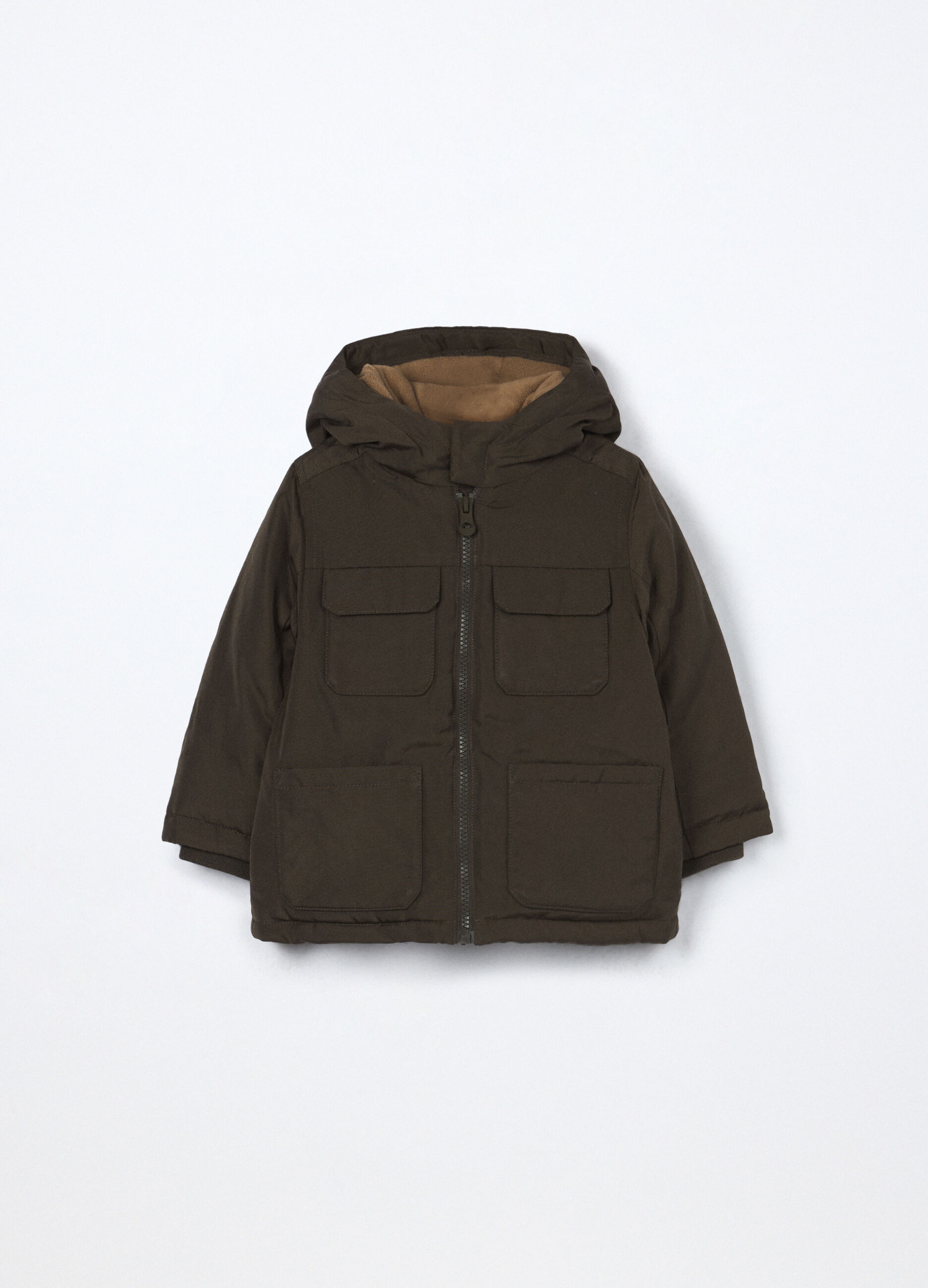Parka imbottino con cappuccio neonato_0