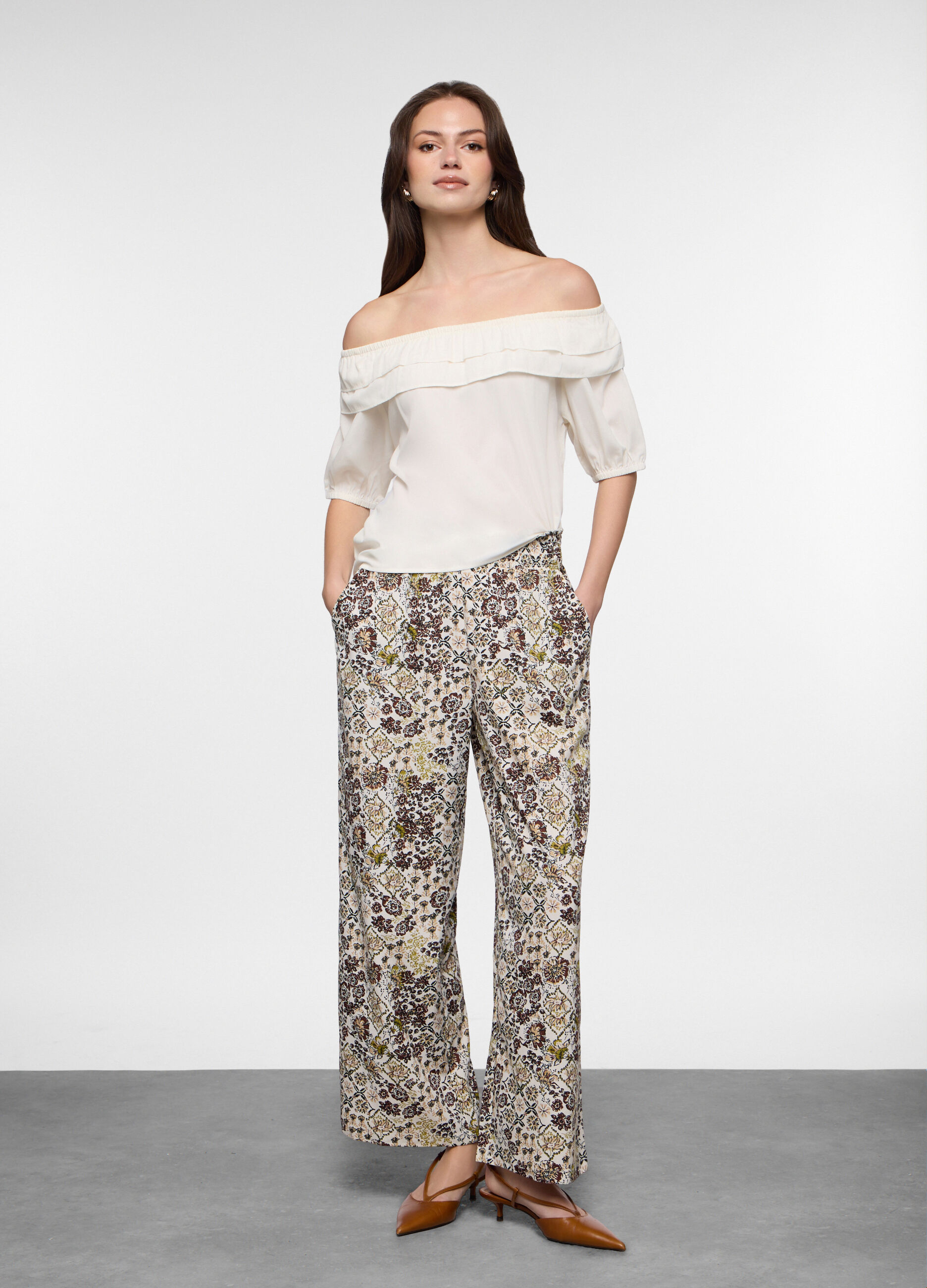 Blusa fit regular in american cr&ecirc;pe donna_0