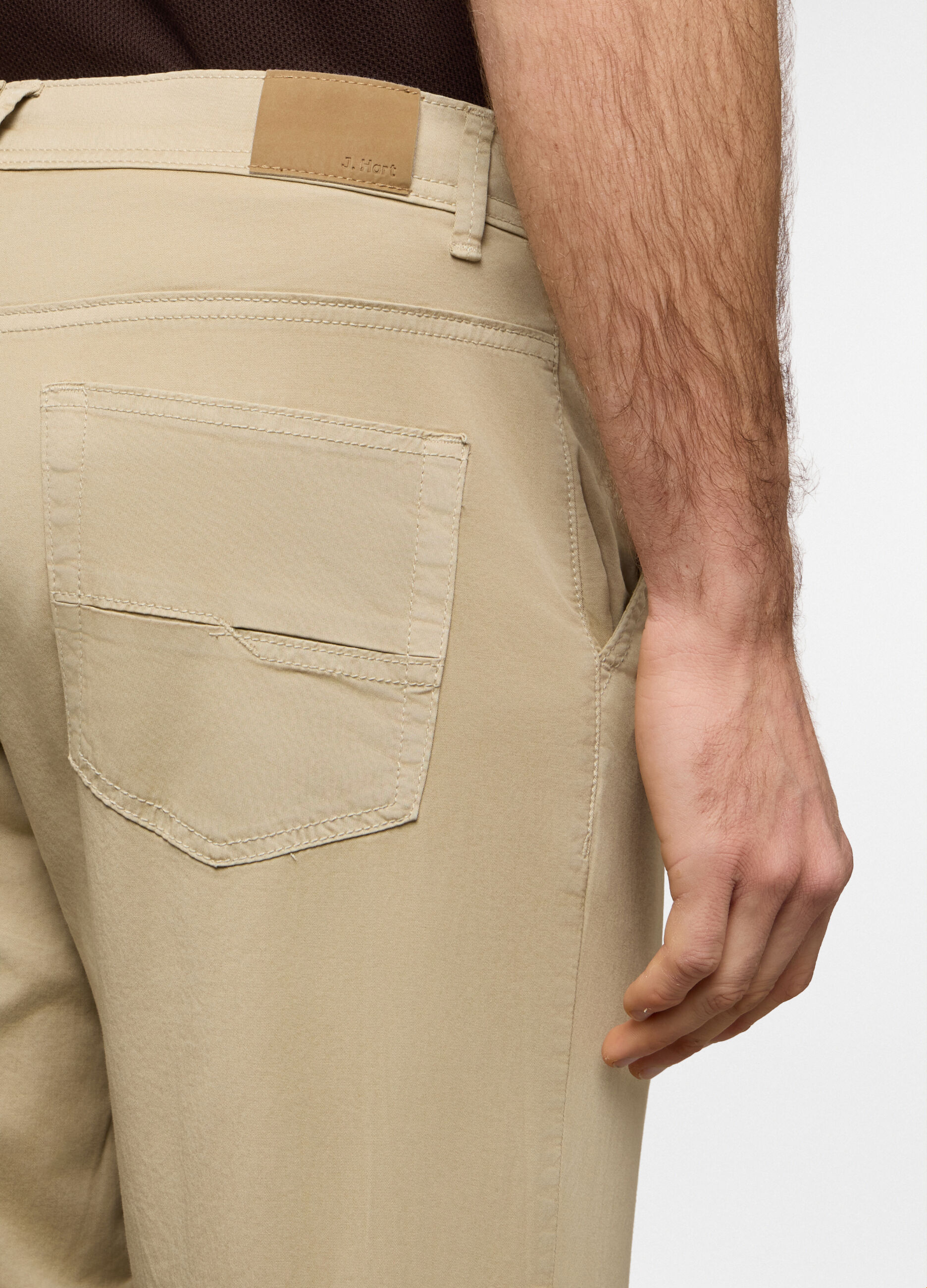 Pantaloni casual tasche in cotone stretch uomo_2