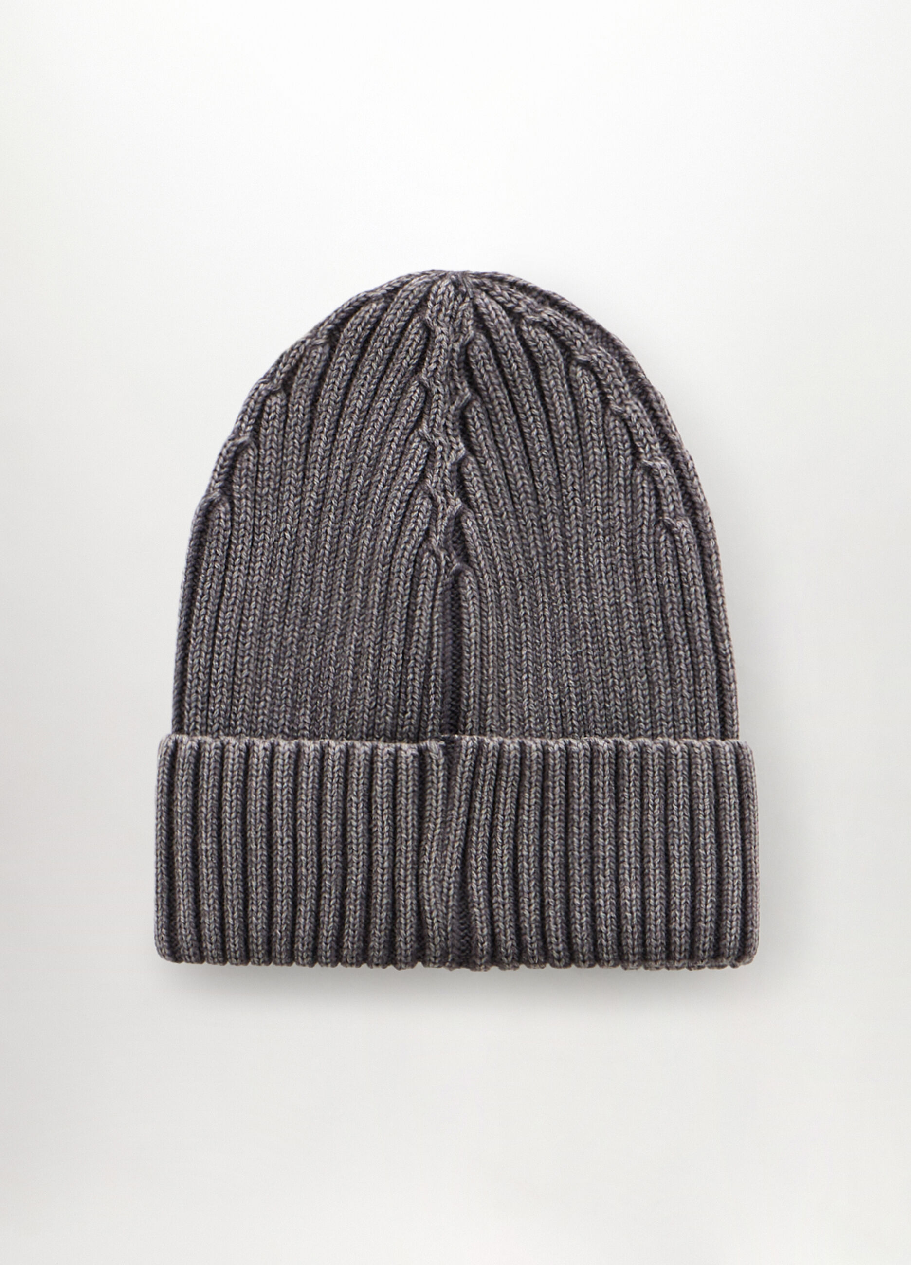 Berretto a coste in puro cotone uomo_1