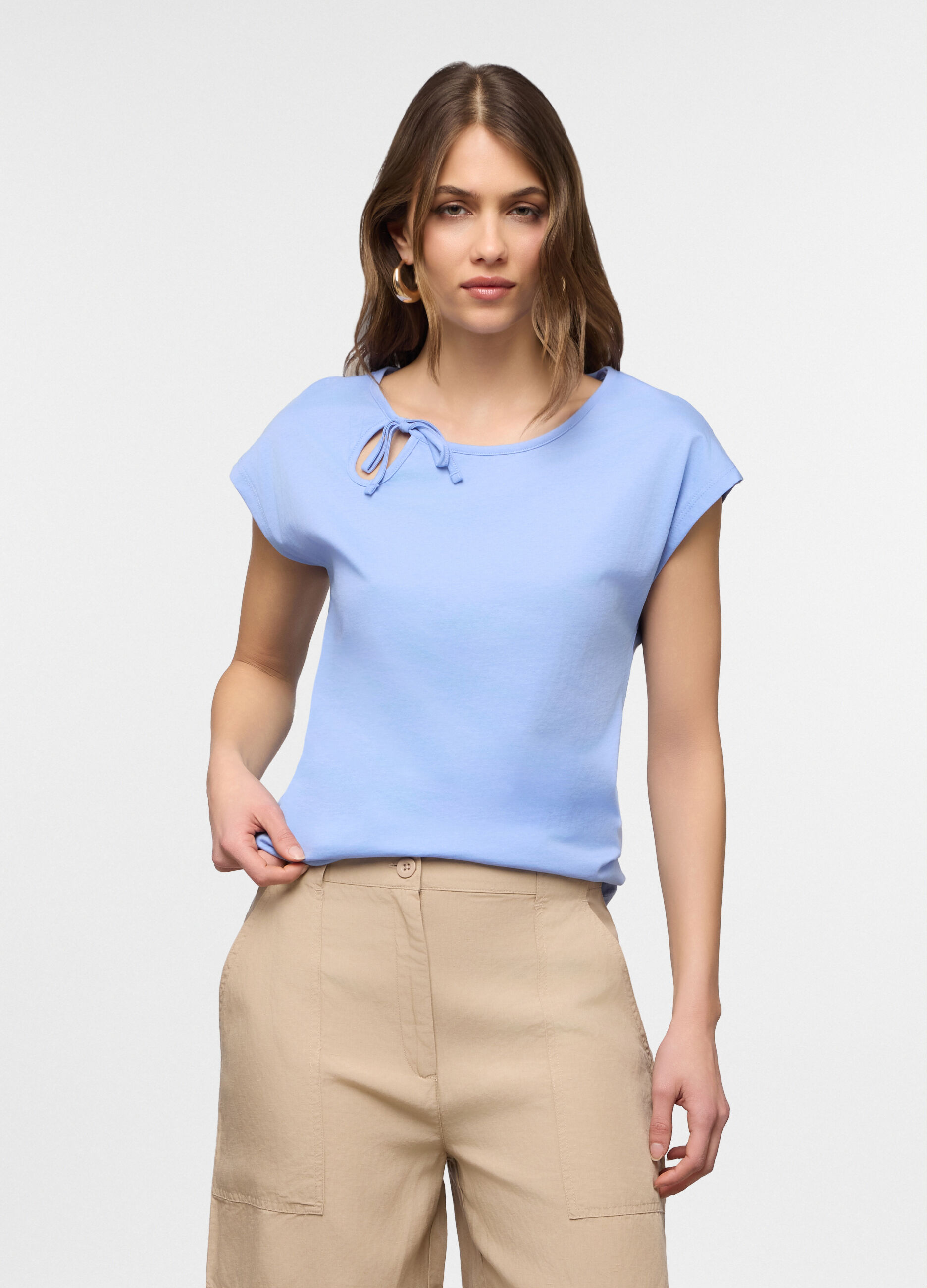T-shirt girocollo donna_0