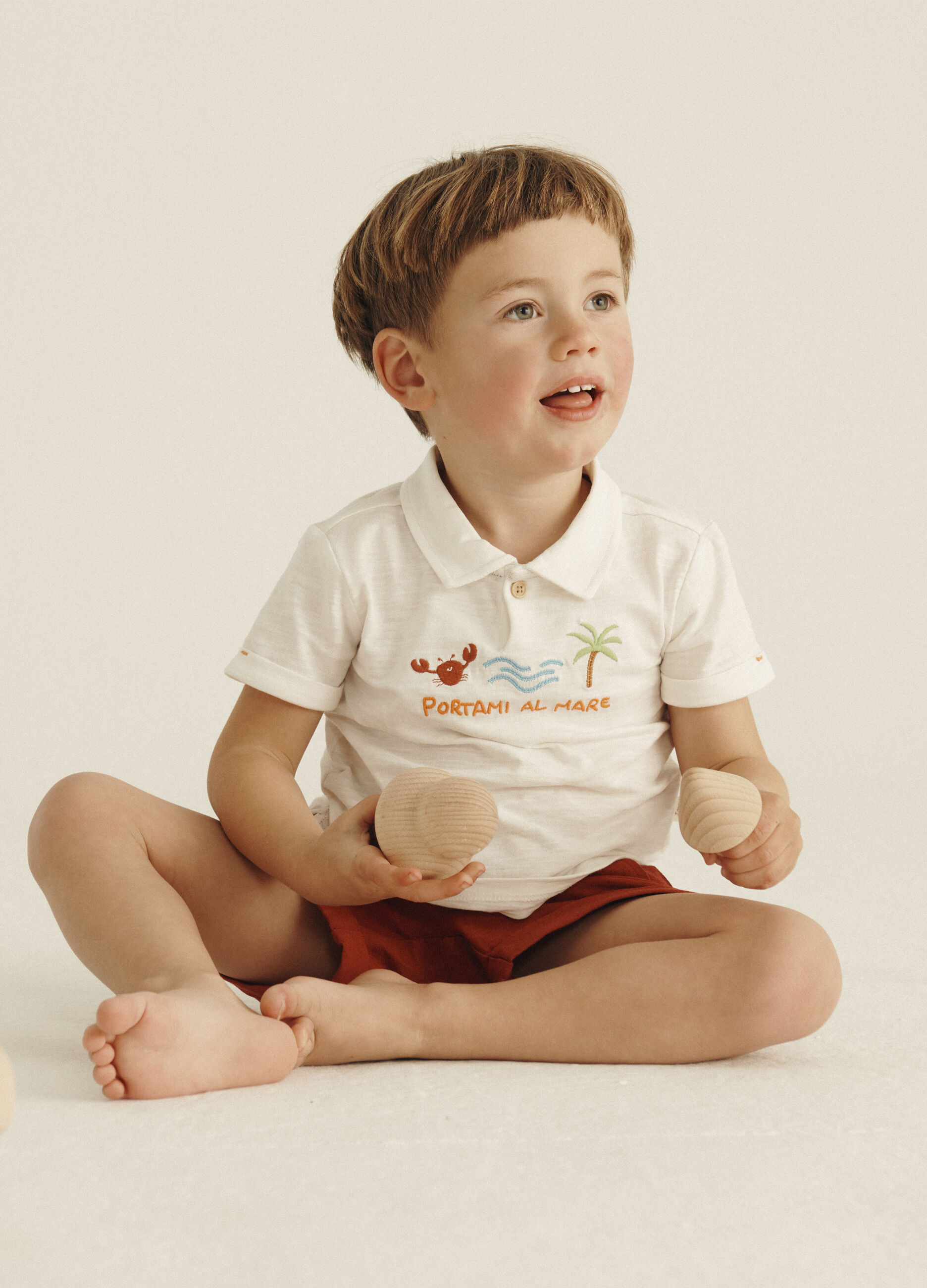 Shorts misto lino IANA neonato_0