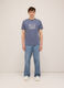 Jeans over in denim di cotone uomo_0