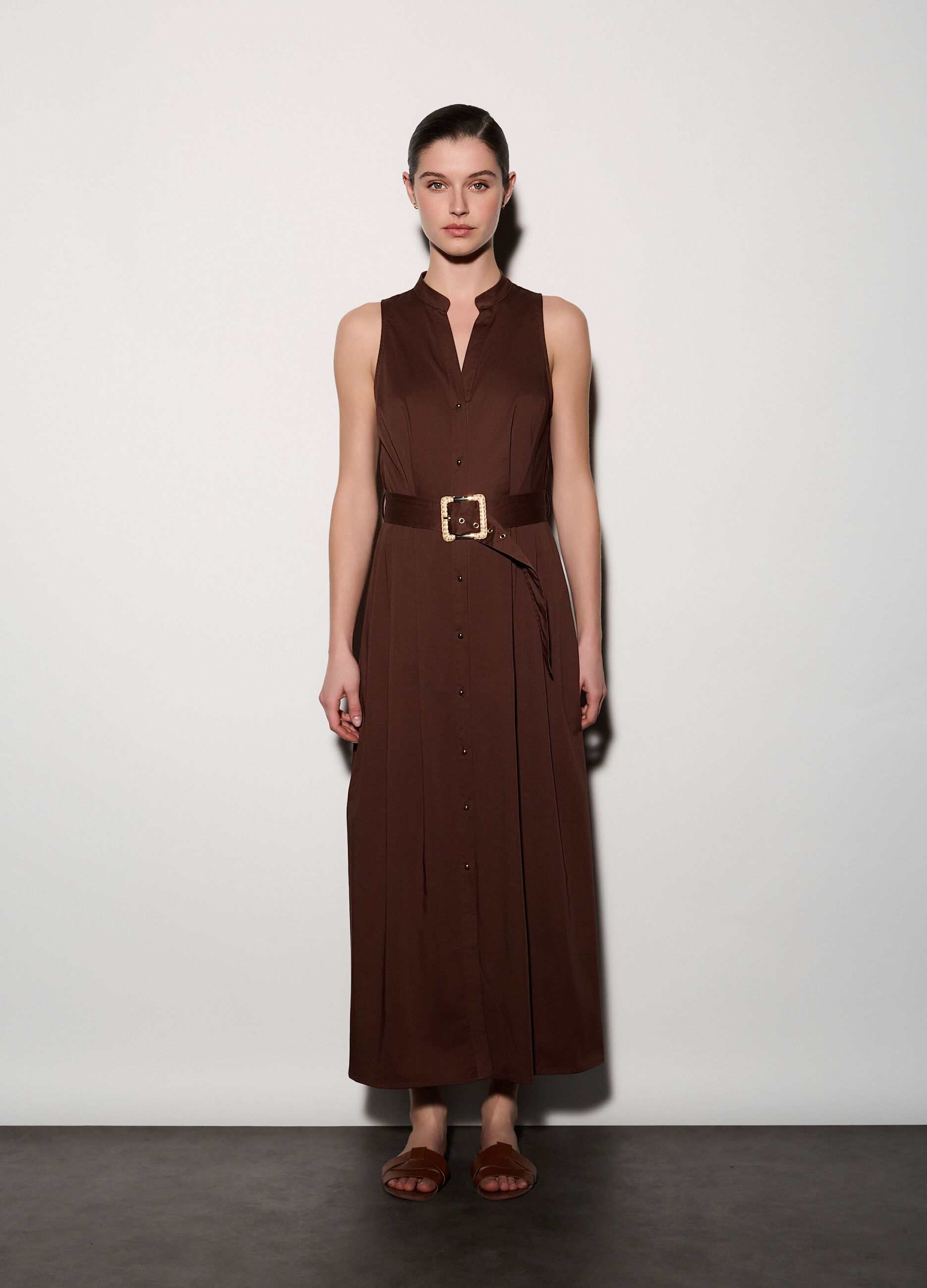 Abito lungo stretch donna_1